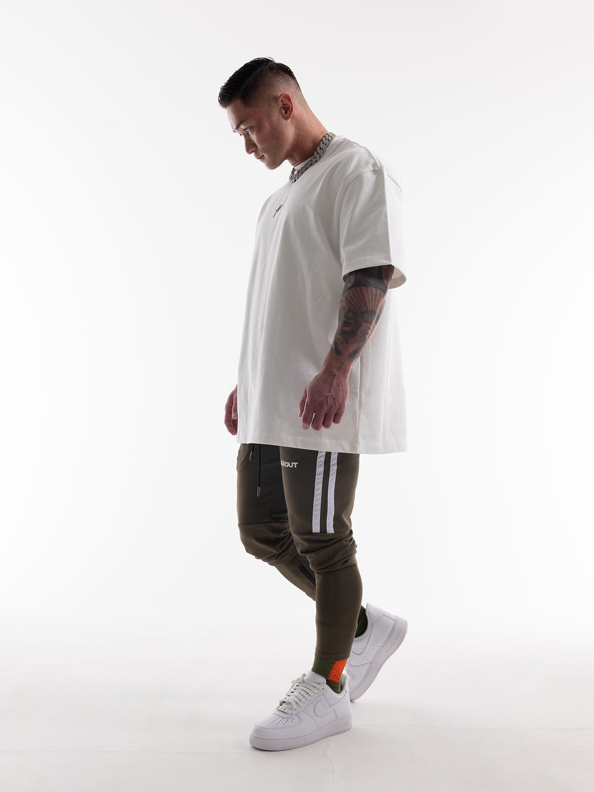 2 LINE STRETCH PANTS(KHAKI)