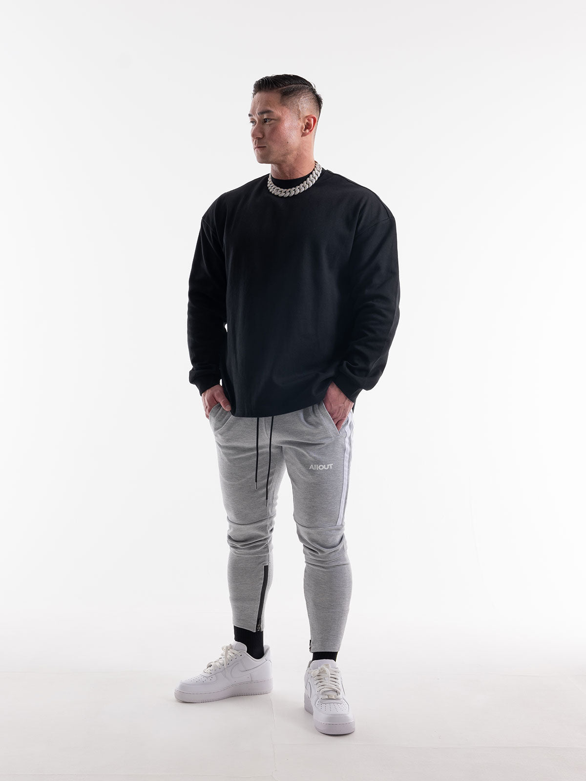 LONG SLEEVE T-shirt RUBBER TAG(BLACK)