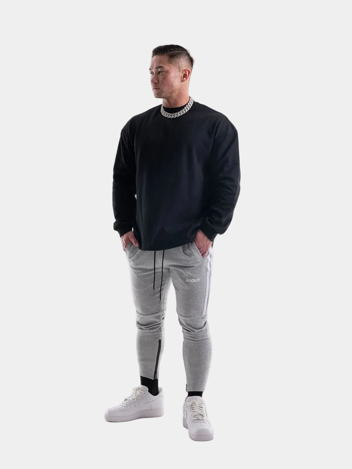 LONG SLEEVE T-shirt RUBBER TAG(BLACK)