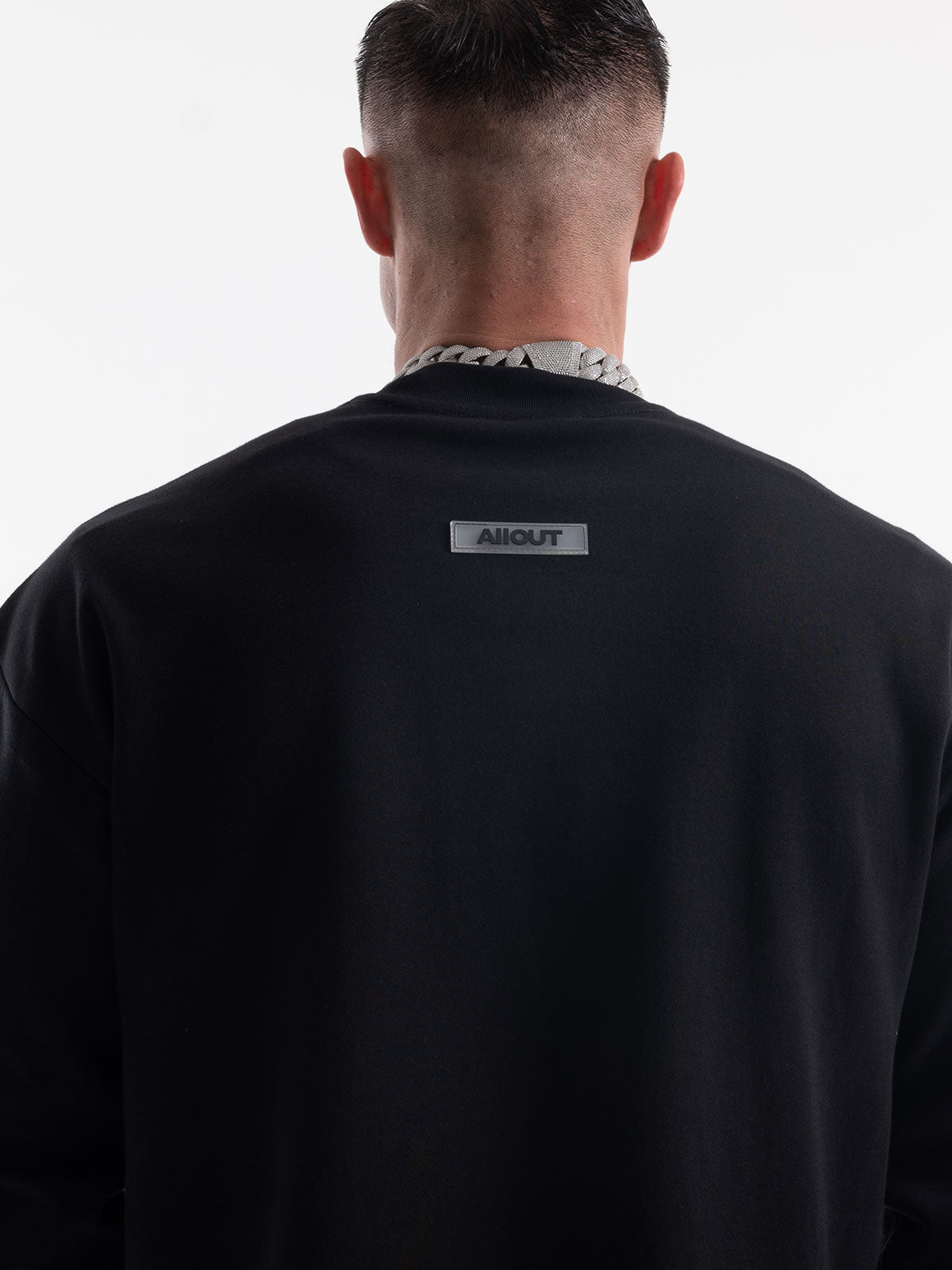 LONG SLEEVE T-shirt RUBBER TAG(BLACK)