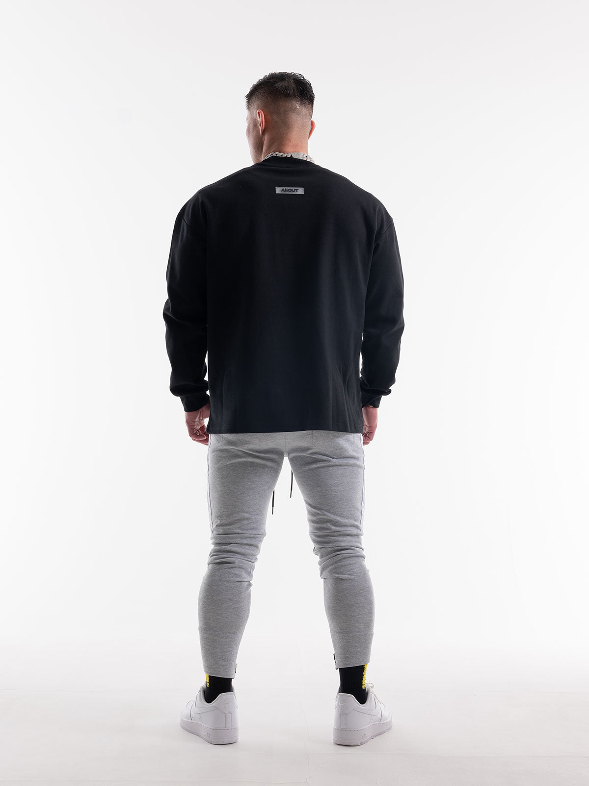 LONG SLEEVE T-shirt RUBBER TAG(BLACK)