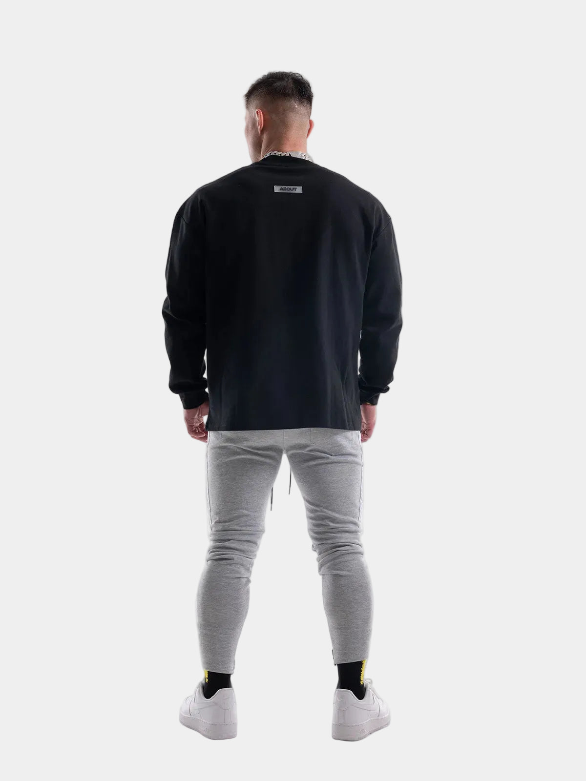 LONG SLEEVE T-shirt RUBBER TAG(BLACK)