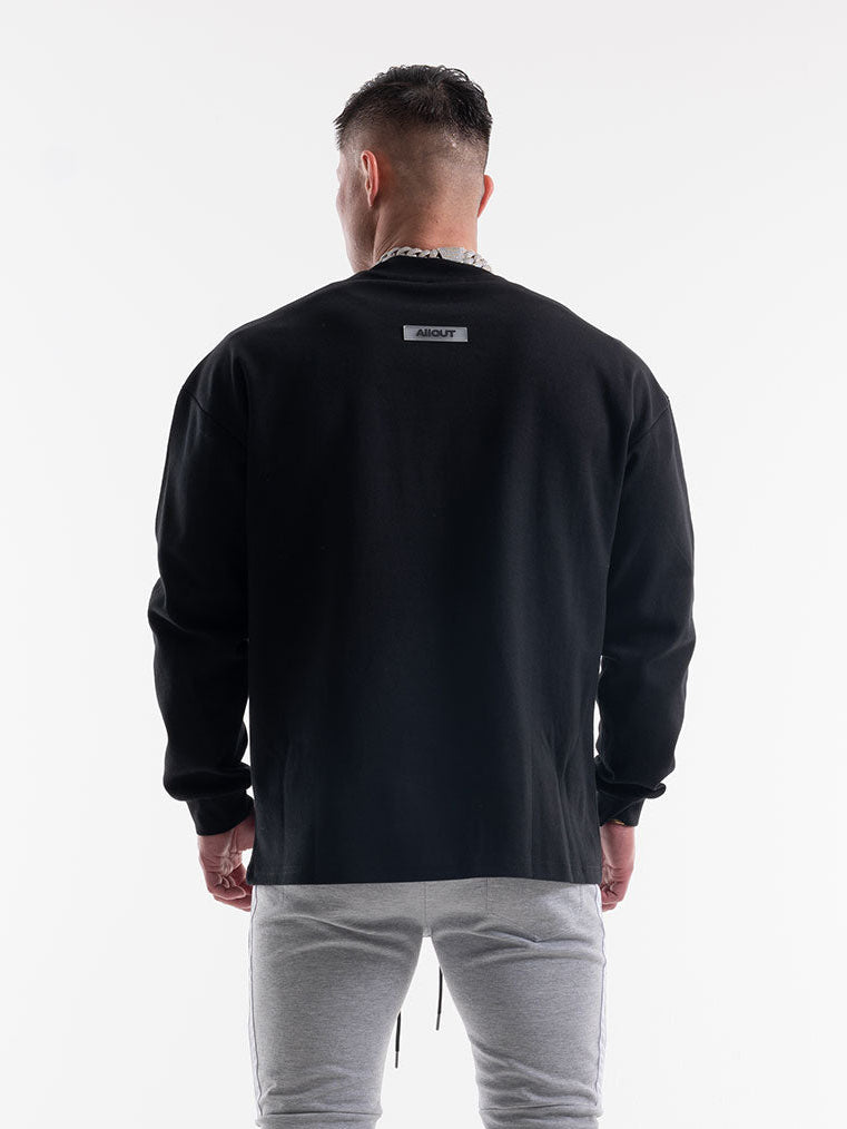 LONG SLEEVE T-shirt RUBBER TAG(BLACK)