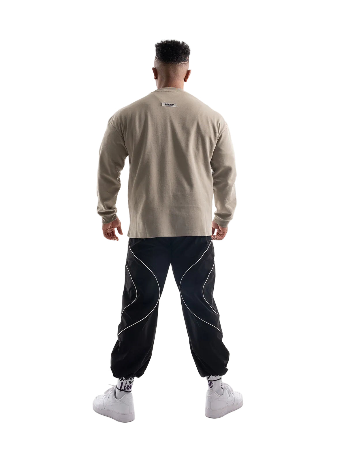 LONG SLEEVE T-shirt RUBBER TAG(KHAKI)