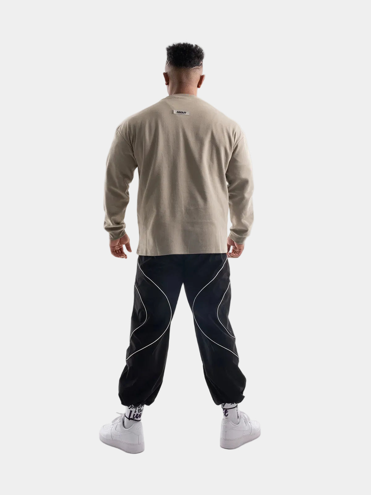 LONG SLEEVE T-shirt RUBBER TAG(KHAKI)
