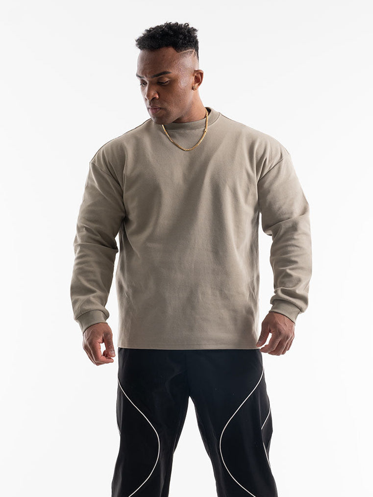 LONG SLEEVE T-shirt RUBBER TAG(KHAKI)