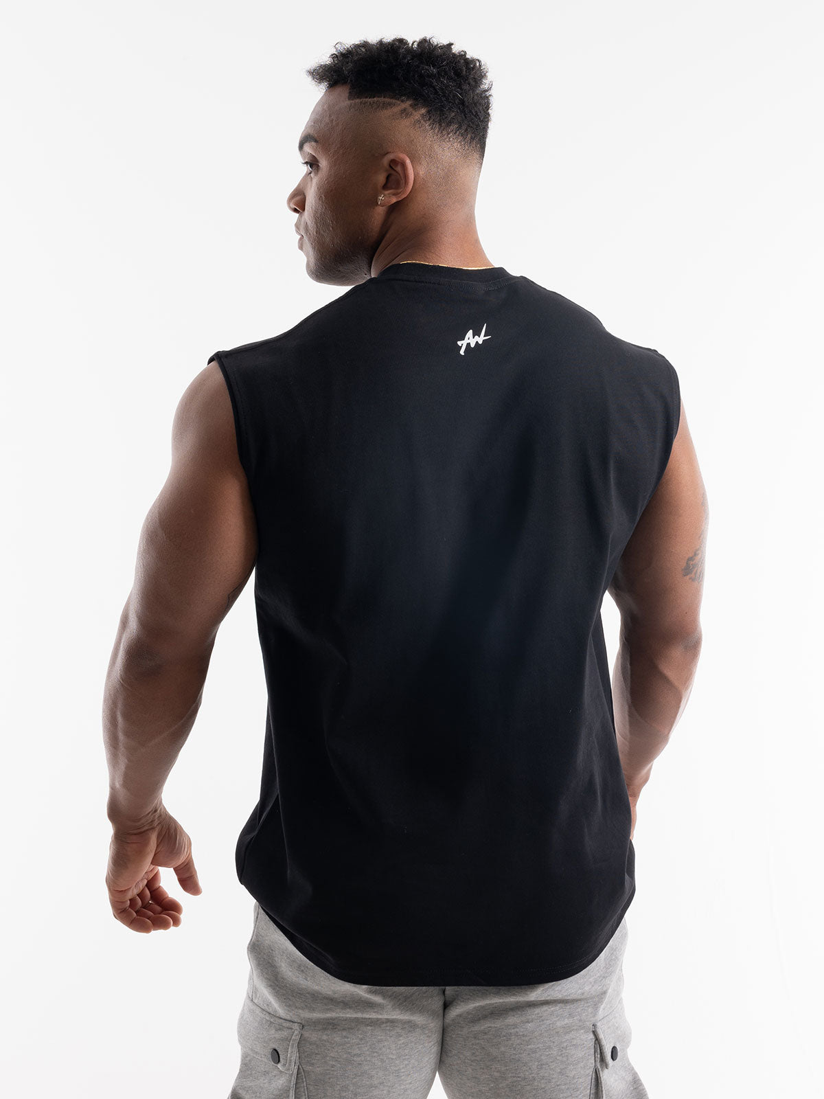 NO SLEEVE HANDCRAFTED LOGO(BLACK)