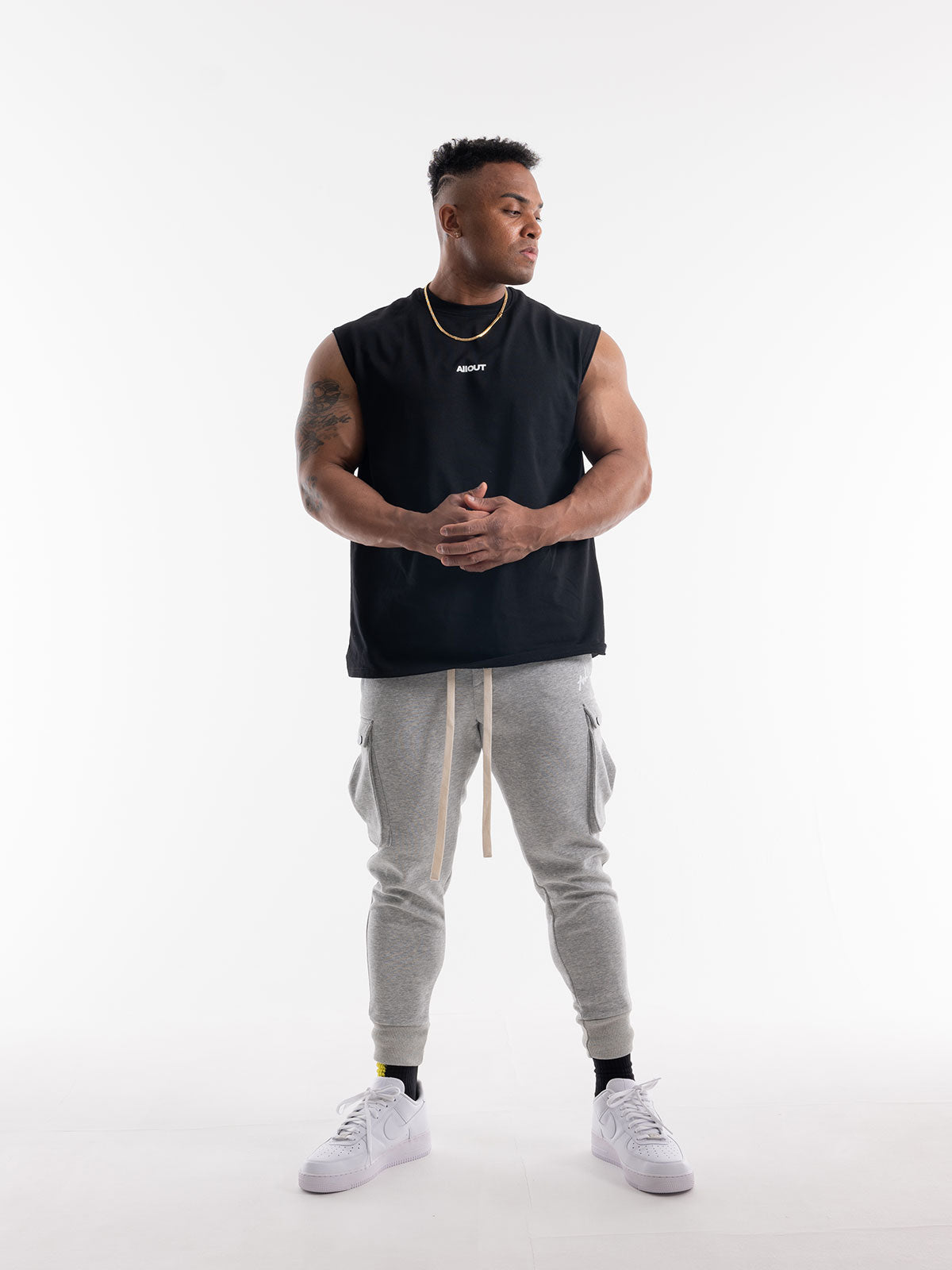 NO SLEEVE HANDCRAFTED LOGO(BLACK)