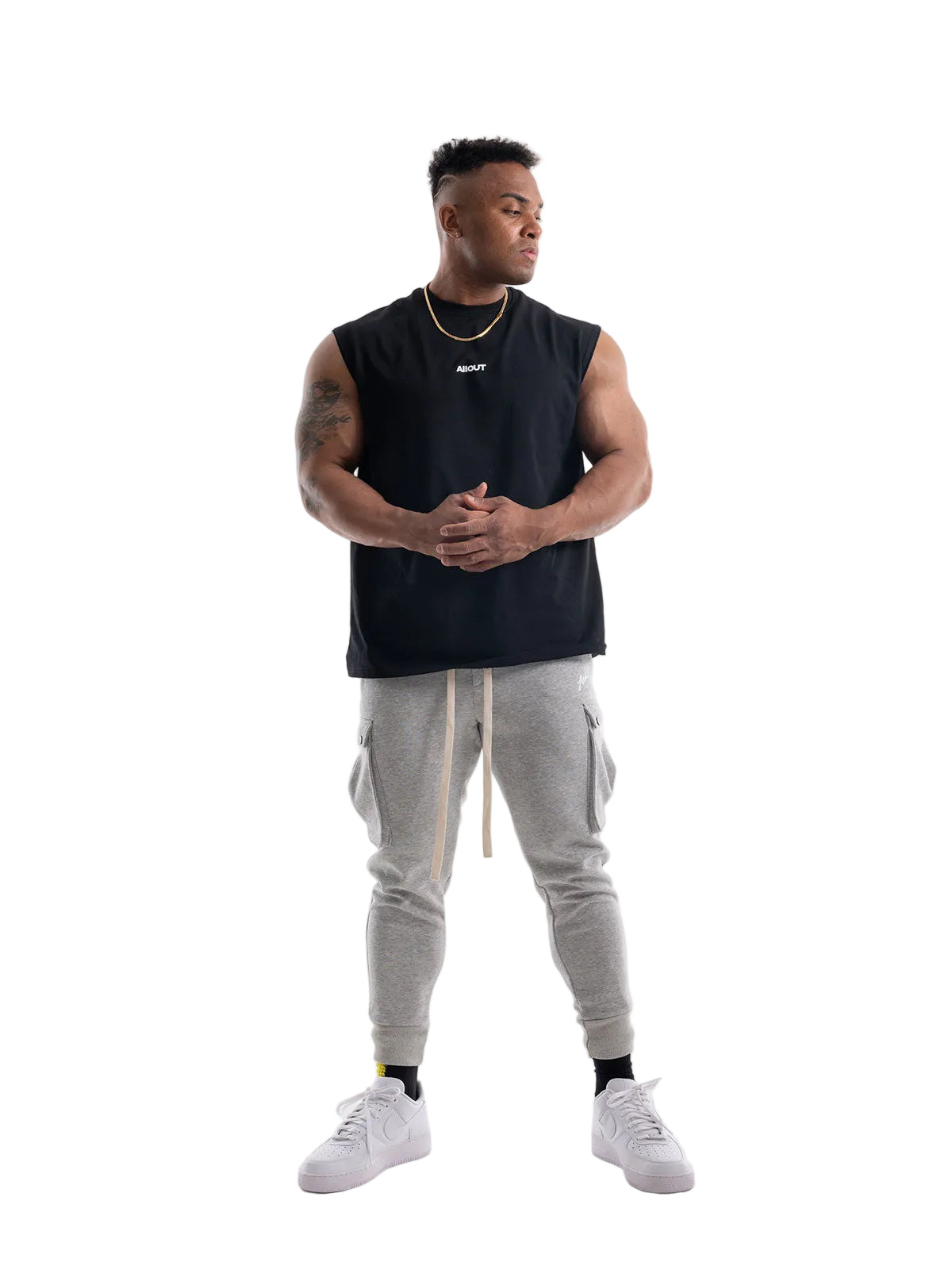 NO SLEEVE HANDCRAFTED LOGO(BLACK)