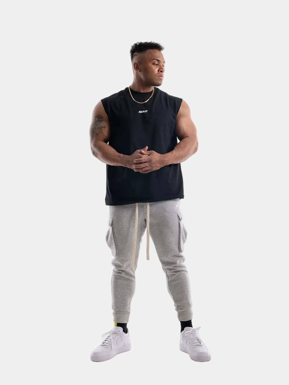 SLEEVELESS HANDCRAFTED LOGO (BLACK)