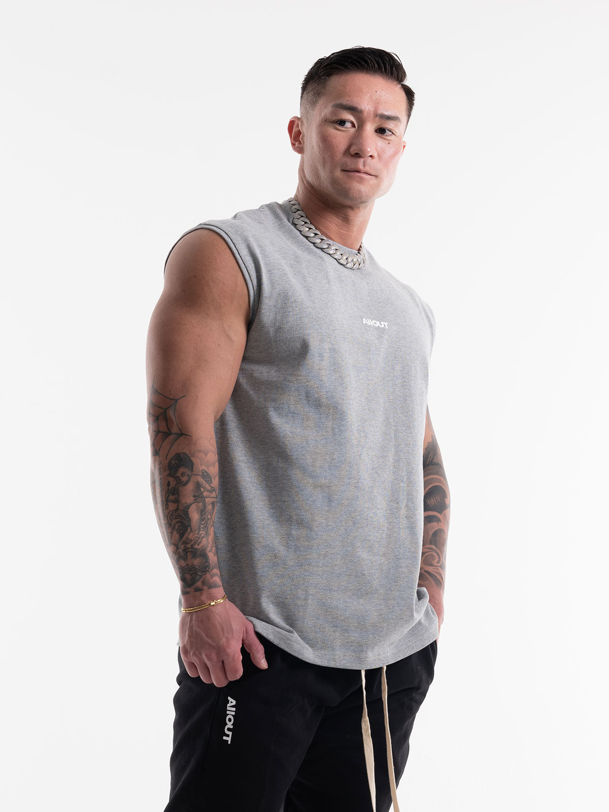 NO SLEEVE HANDCRAFTED LOGO(GRAY)