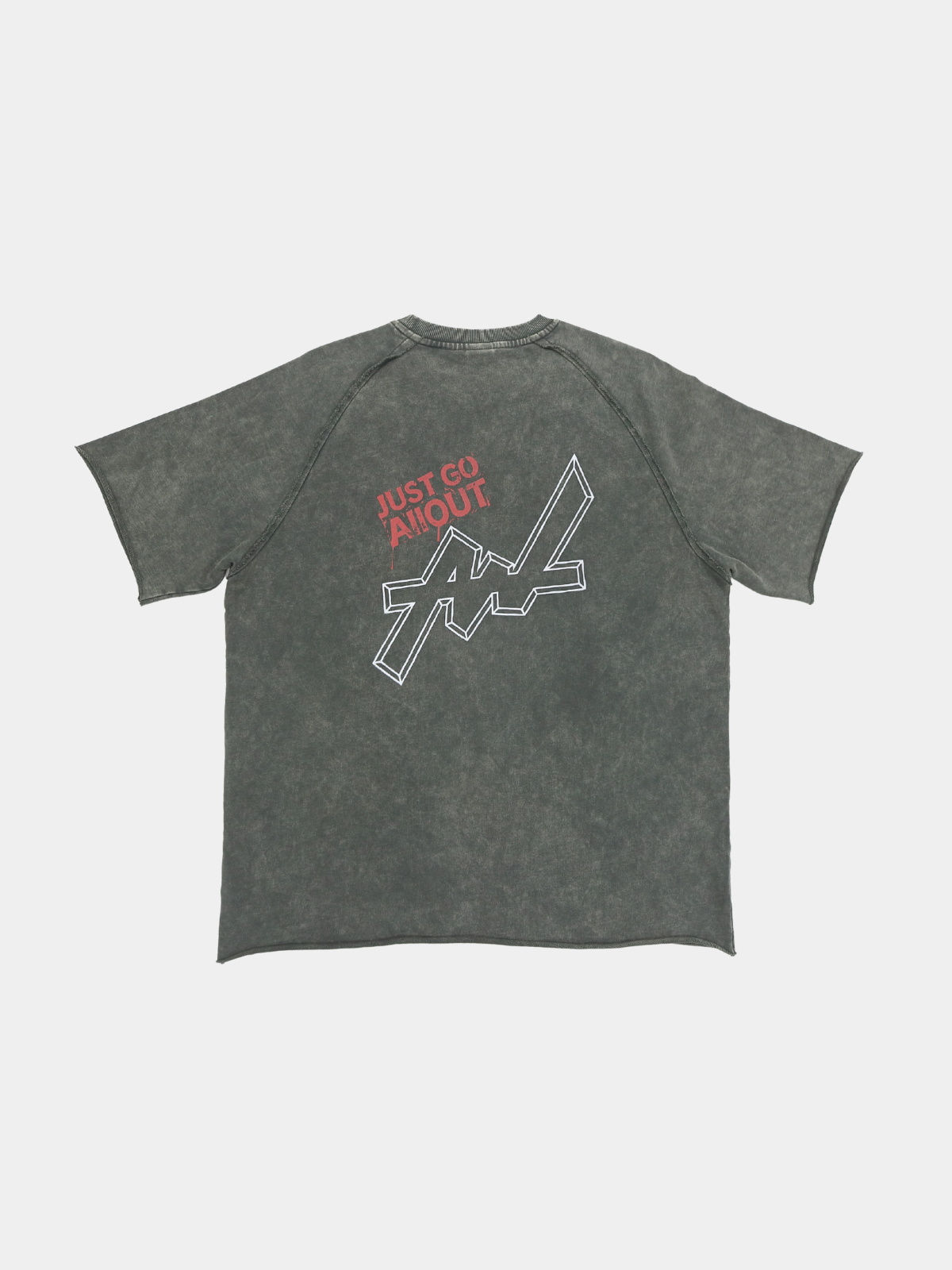 SWEAT TEE | JUST GO ALL OUT 平置き バック