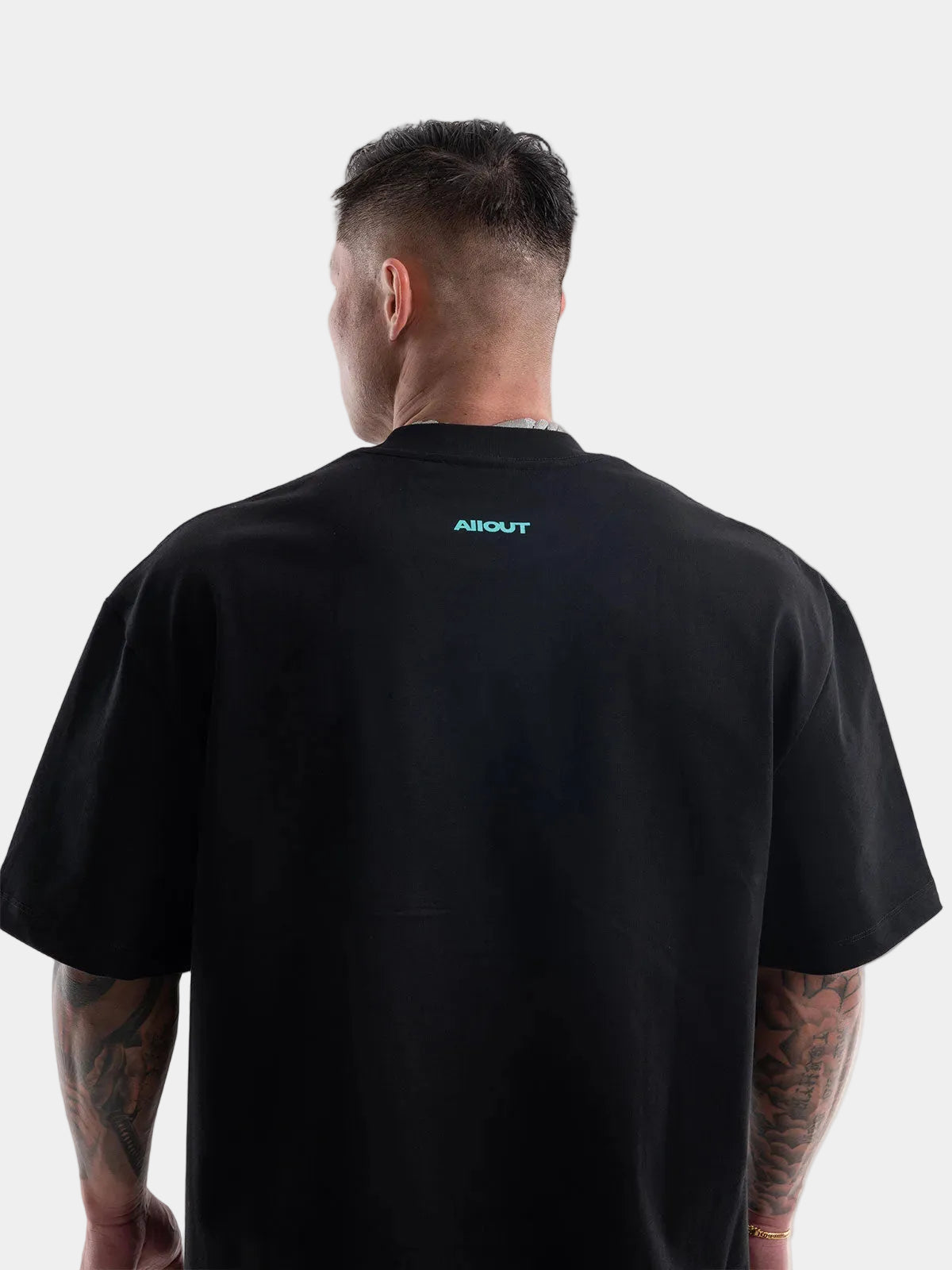 T-shirt SIMPLE LOGO BIG SILHOUETTE(BLACK)