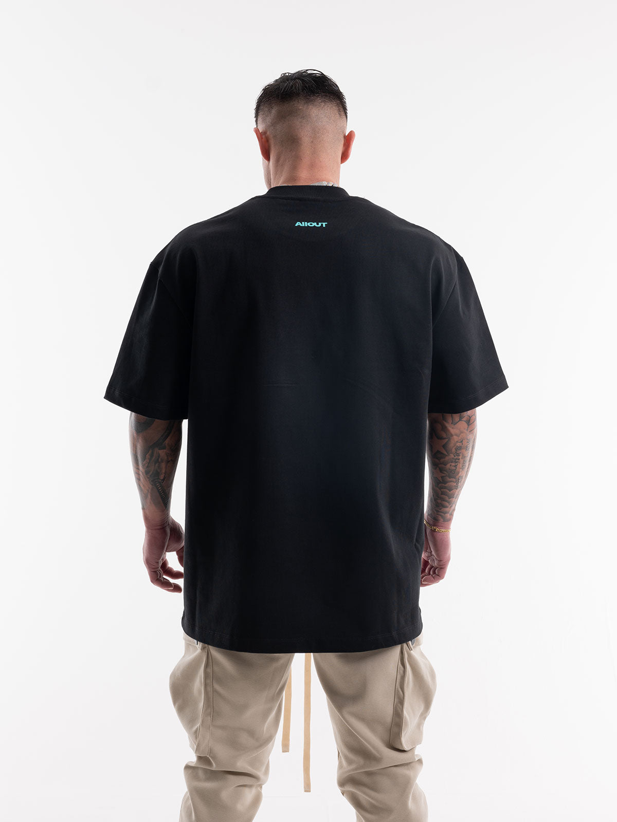 T-shirt SIMPLE LOGO BIG SILHOUETTE(BLACK)