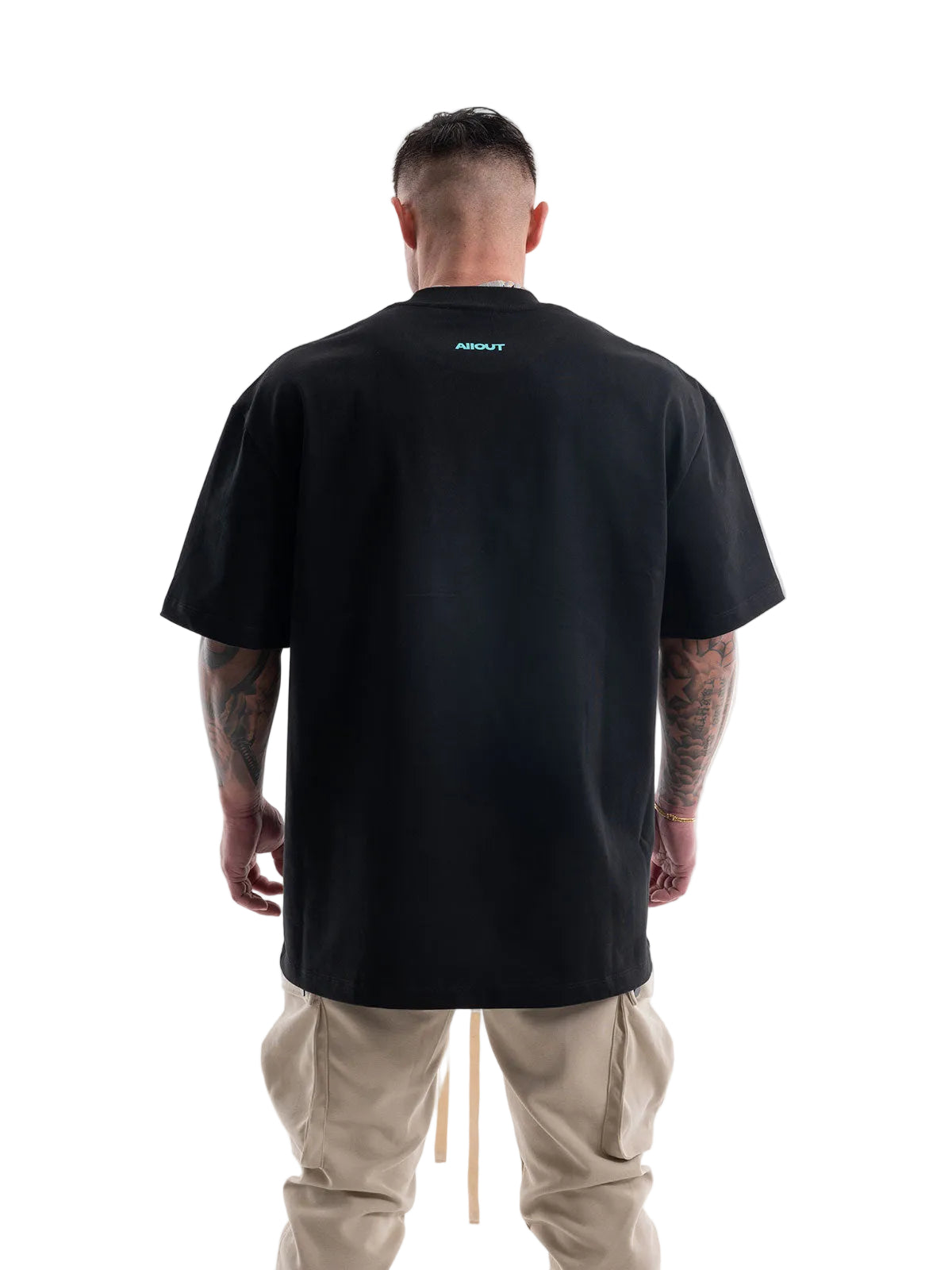 T-shirt SIMPLE LOGO BIG SILHOUETTE(BLACK)