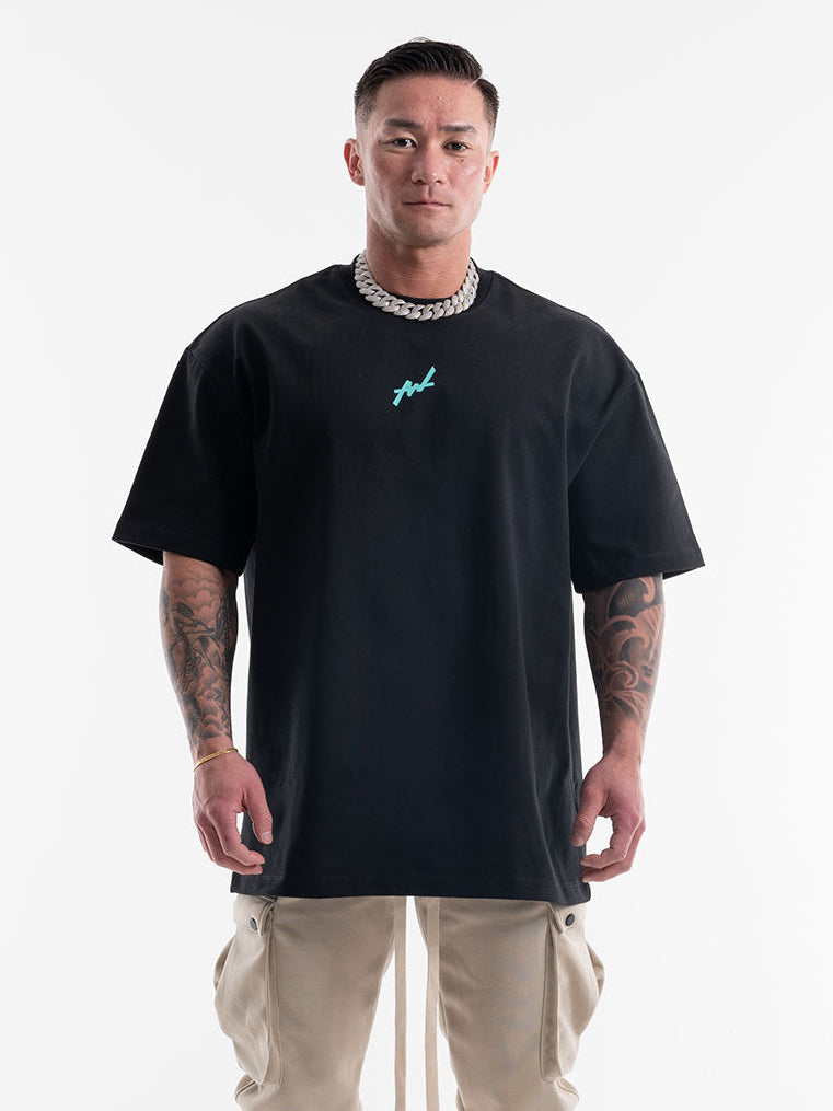 T-shirt SIMPLE LOGO BIG SILHOUETTE(BLACK)