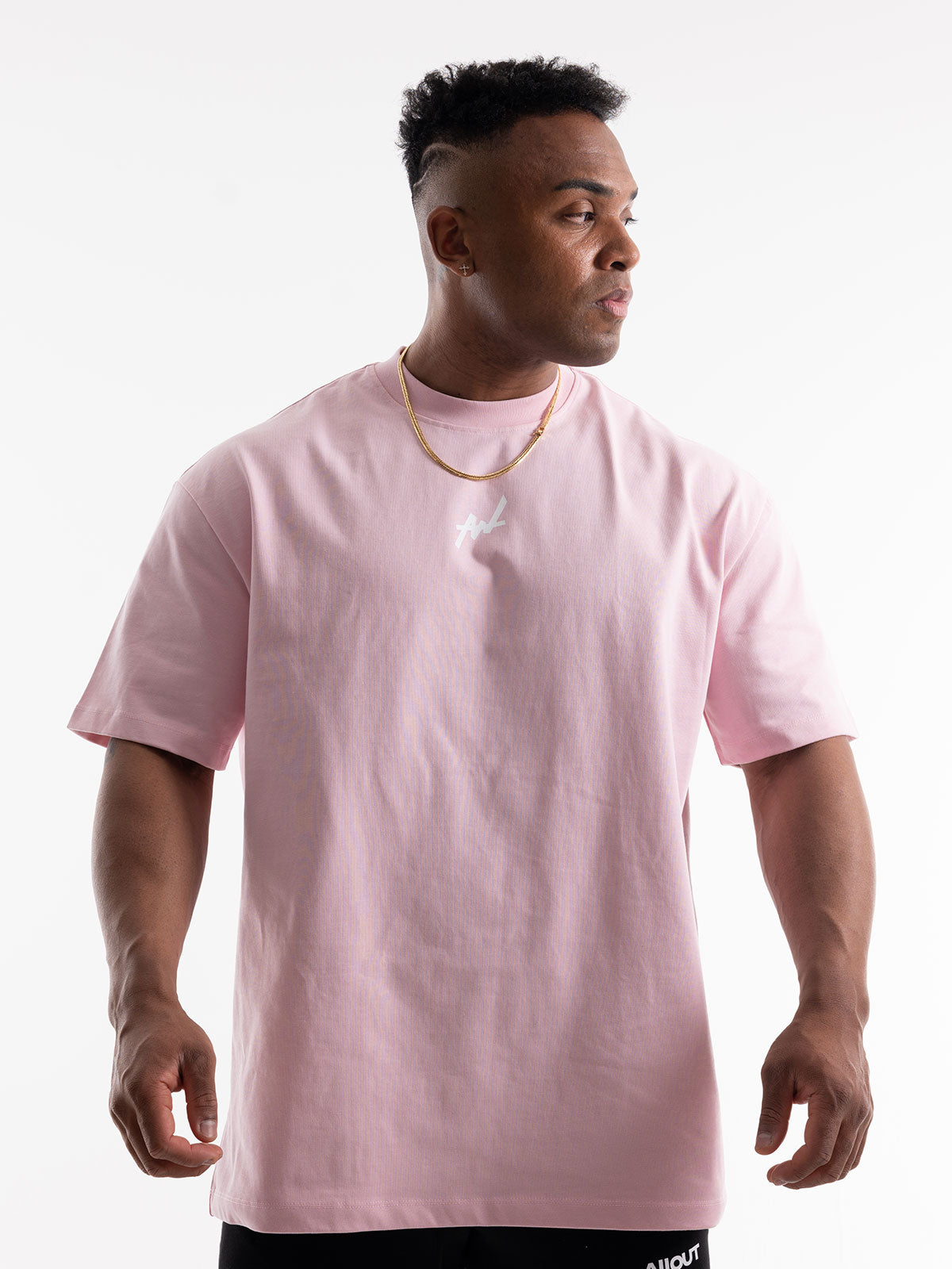 T-shirt SIMPLE LOGO BIG SILHOUETTE(PINK)