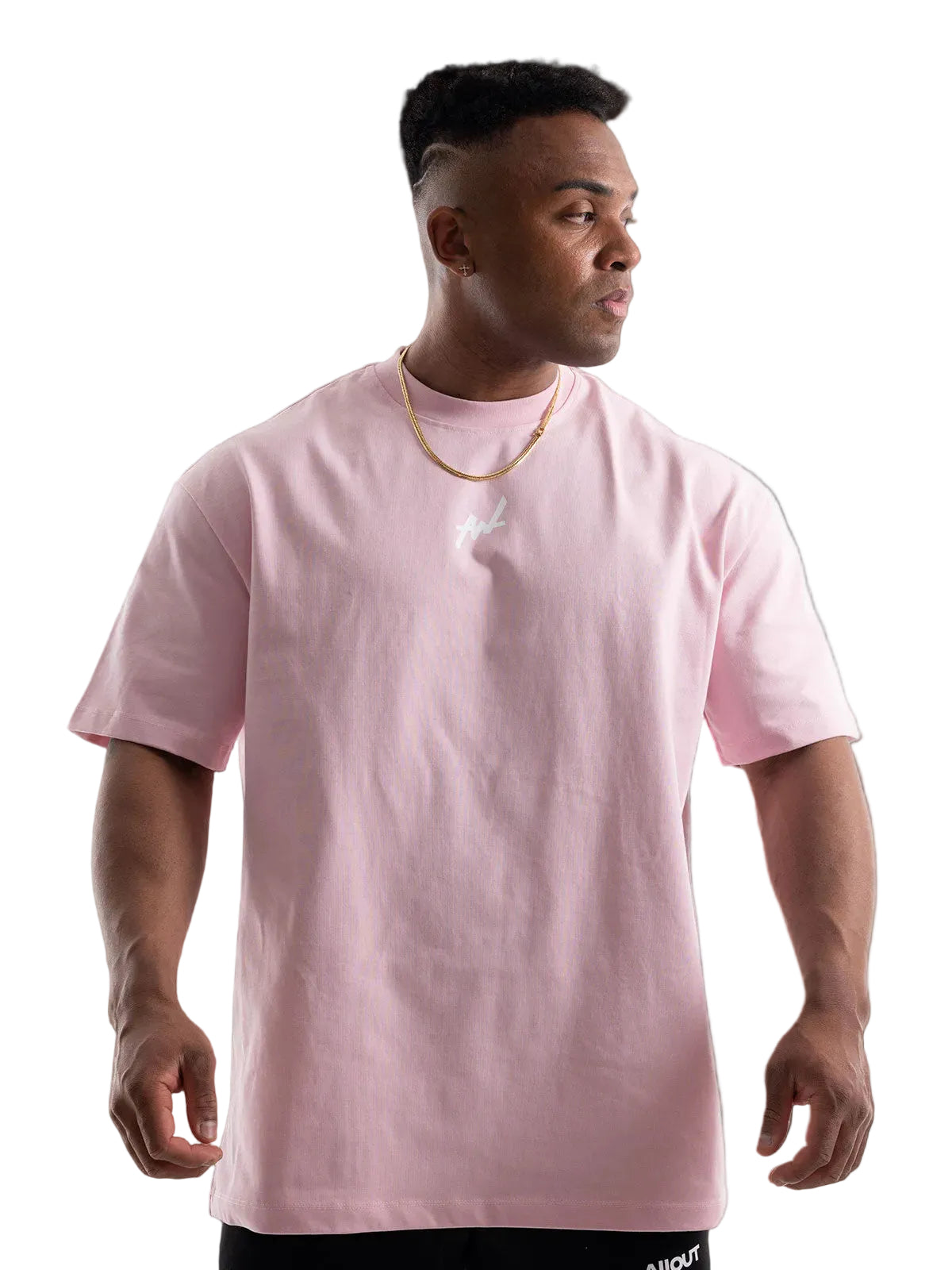 T-shirt SIMPLE LOGO BIG SILHOUETTE(PINK)