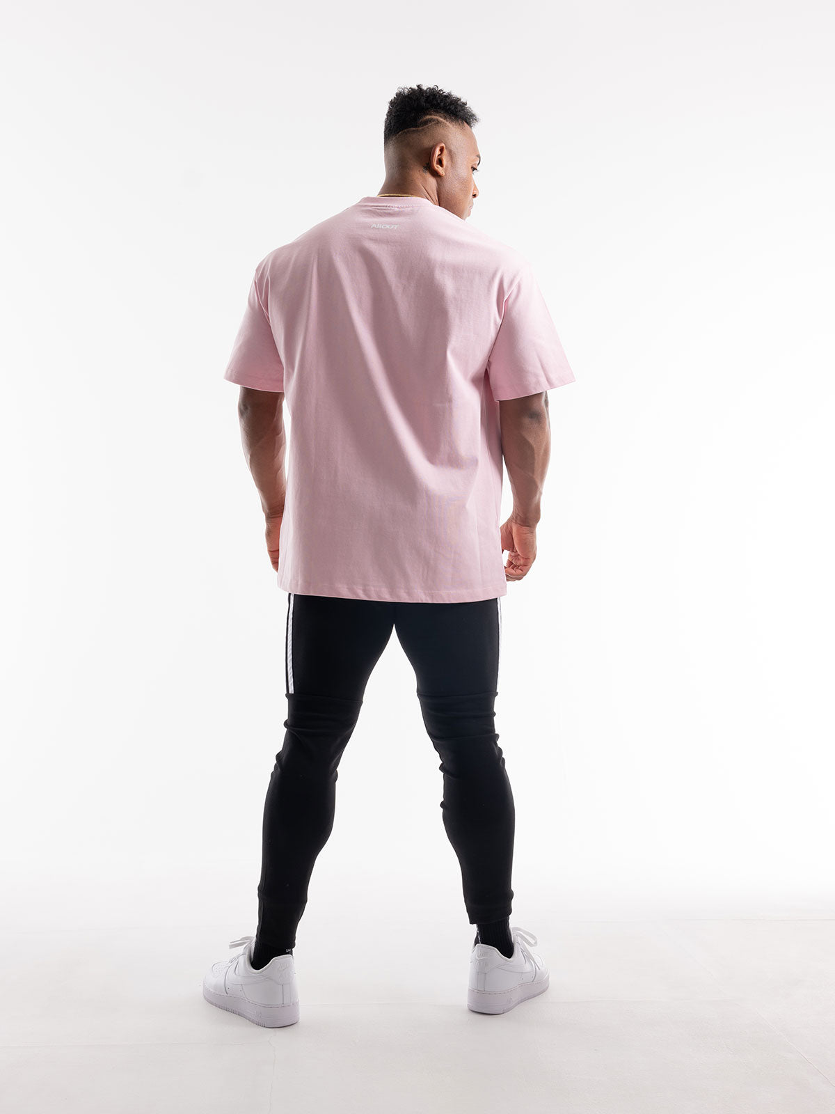 T-shirt SIMPLE LOGO BIG SILHOUETTE(PINK)