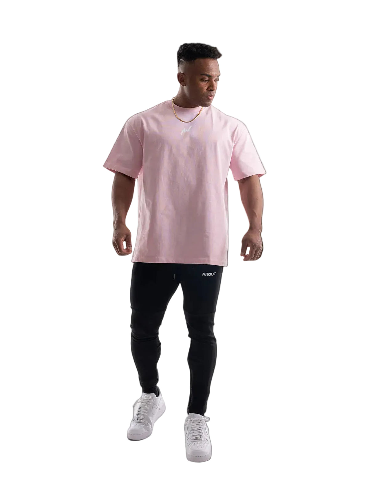 T-shirt SIMPLE LOGO BIG SILHOUETTE(PINK)