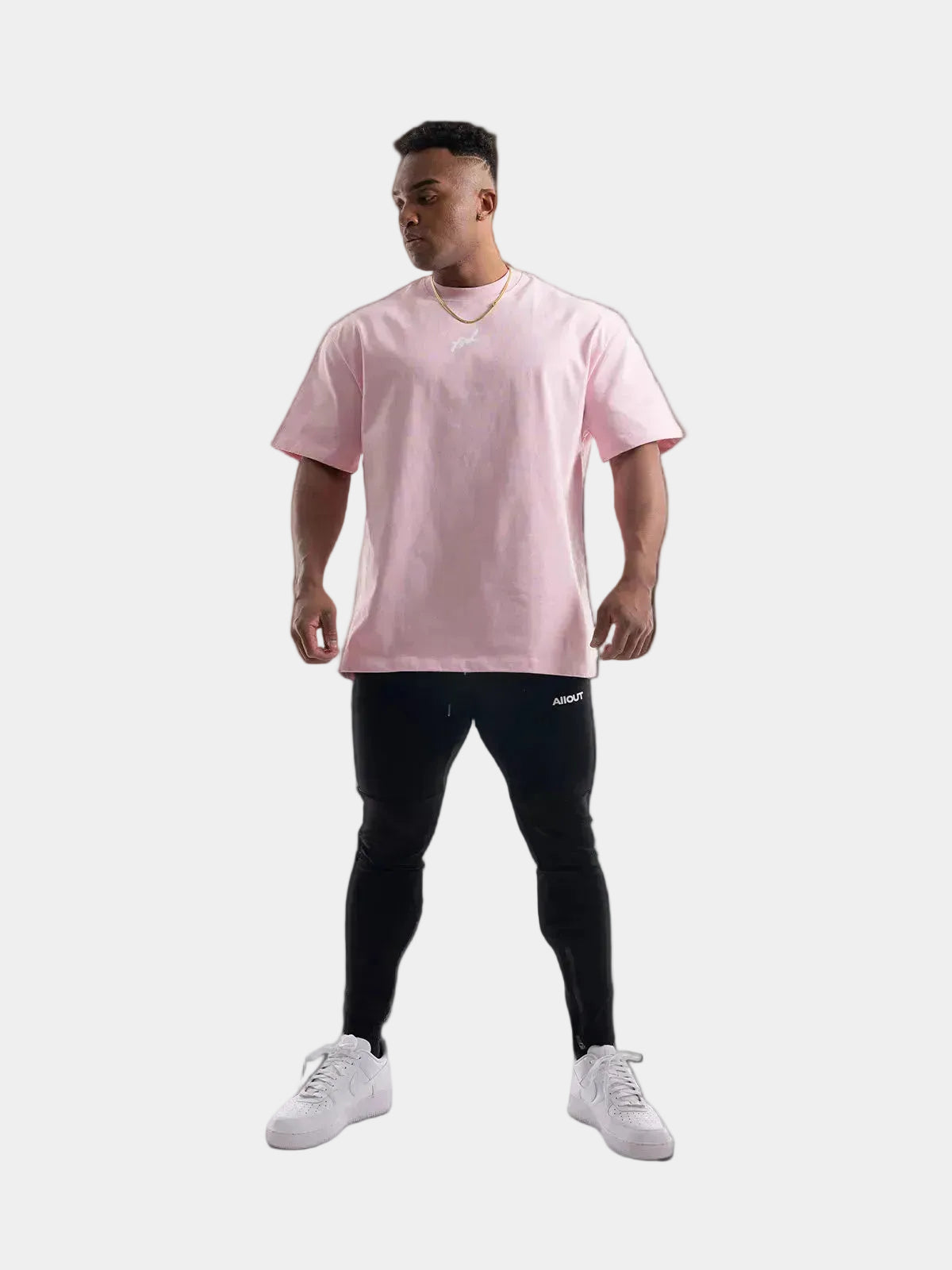 T-shirt SIMPLE LOGO BIG SILHOUETTE(PINK)