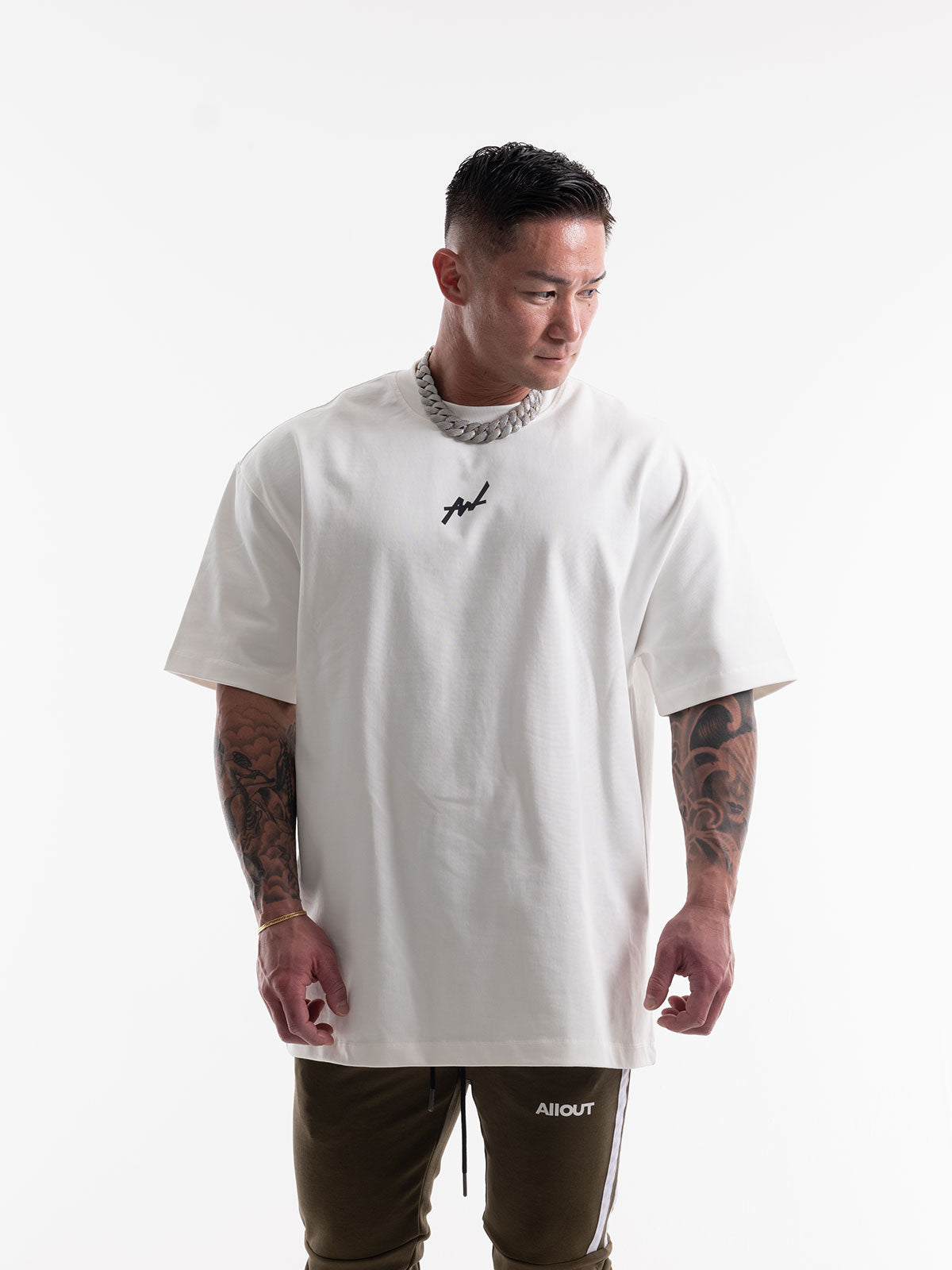 T-shirt SIMPLE LOGO BIG SILHOUETTE(WHITE)