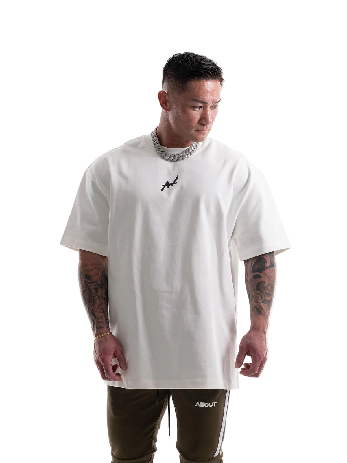 T-shirt SIMPLE LOGO BIG SILHOUETTE(WHITE)