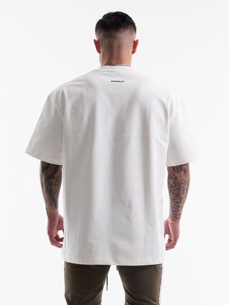 T-shirt SIMPLE LOGO BIG SILHOUETTE(WHITE)