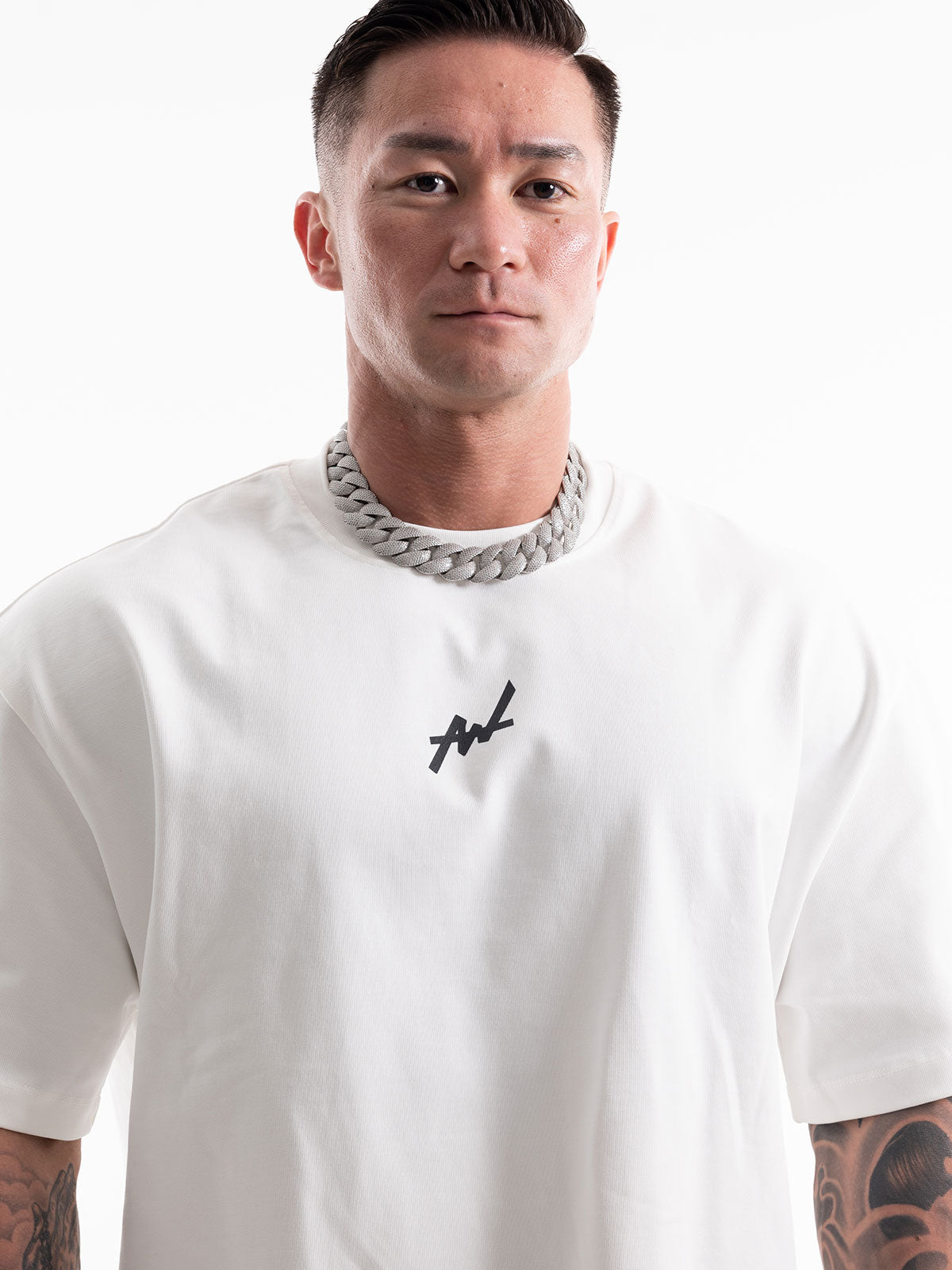 T-shirt SIMPLE LOGO BIG SILHOUETTE(WHITE)