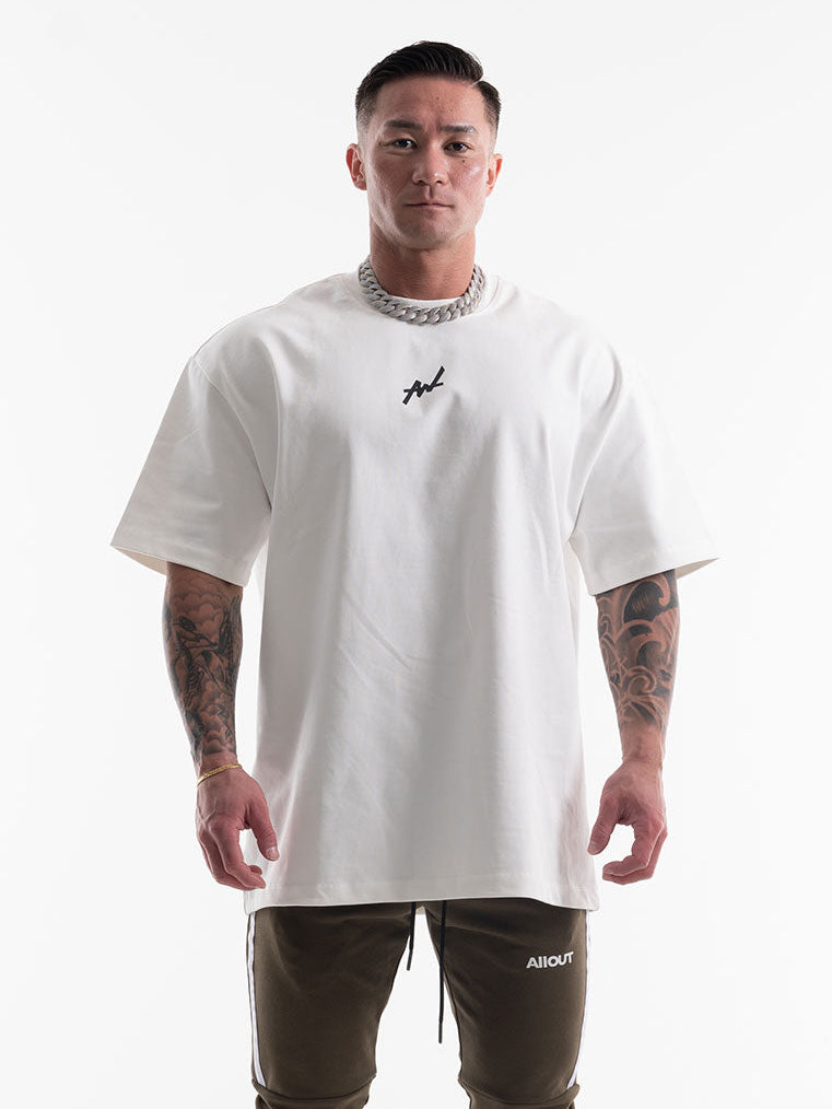 T-shirt SIMPLE LOGO BIG SILHOUETTE(WHITE)
