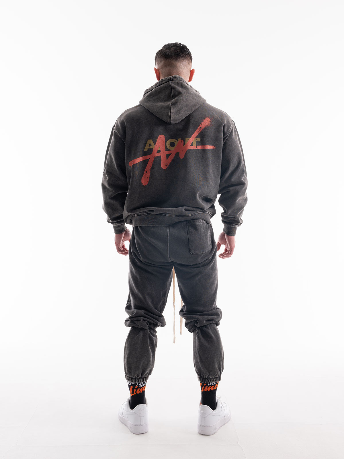 SWEAT HOODIE VINTAGE LOGO(DARK GRAY)