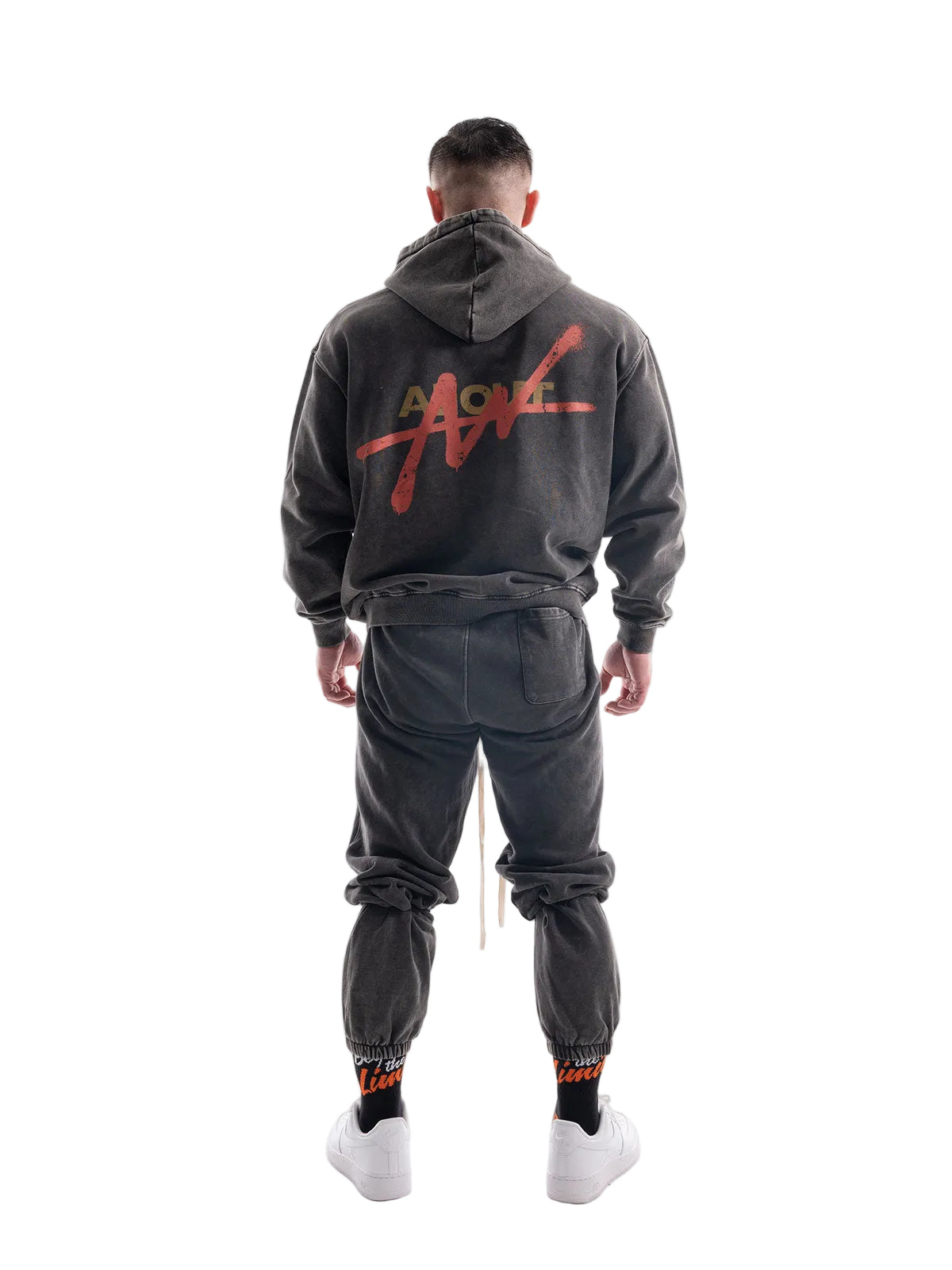 SWEAT HOODIE VINTAGE LOGO(DARK GRAY)