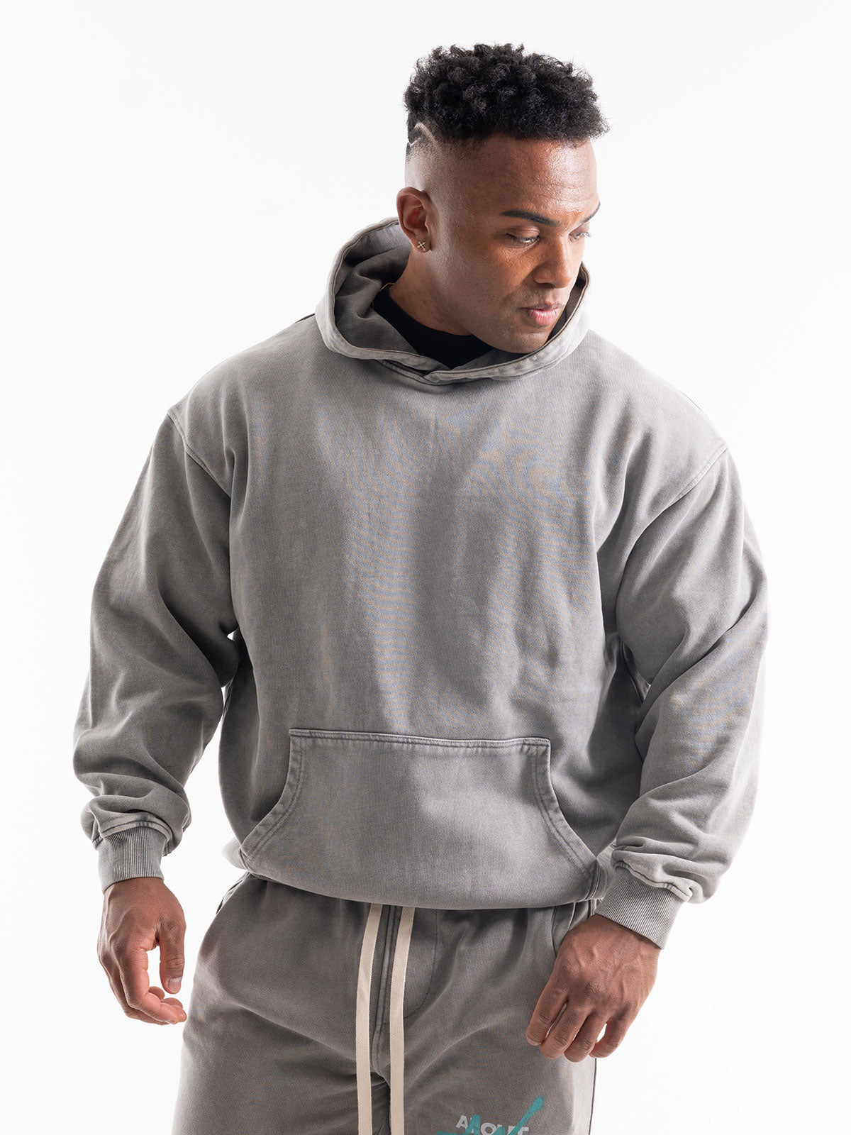 SWEAT HOODIE VINTAGE LOGO(LIGHT GRAY)