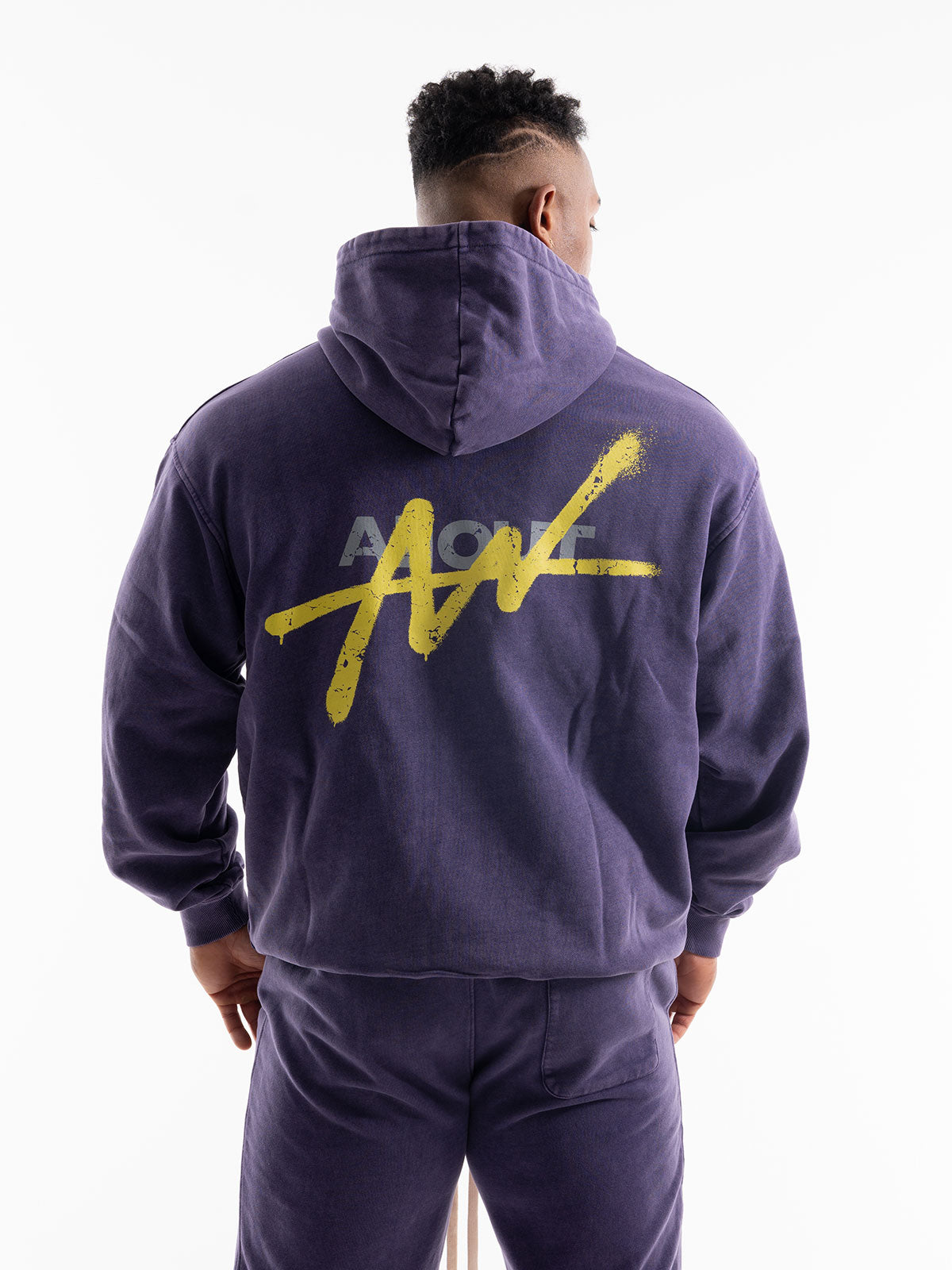 SWEAT HOODIE VINTAGE LOGO(PURPLE)