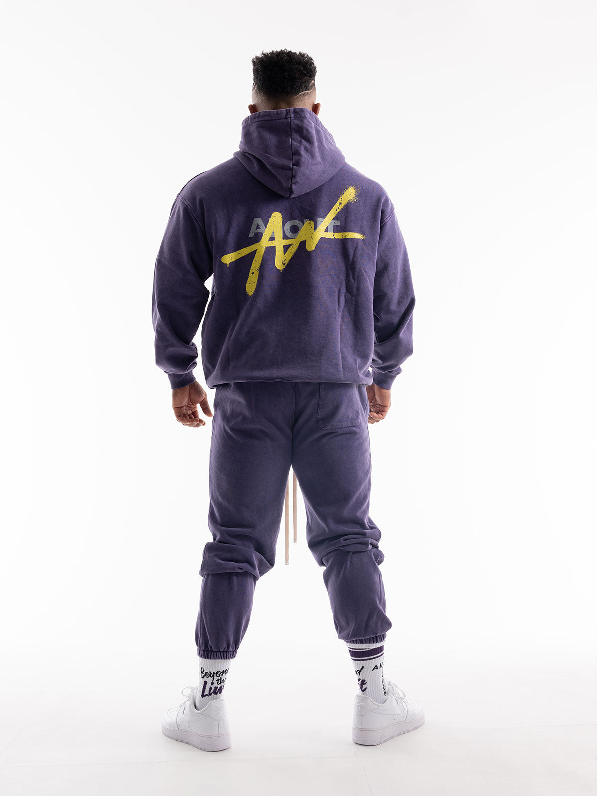 SWEAT HOODIE VINTAGE LOGO(PURPLE)