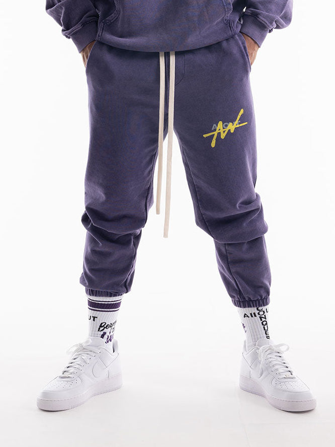 SWEAT PANTS VINTAGE LOGO(PURPLE)