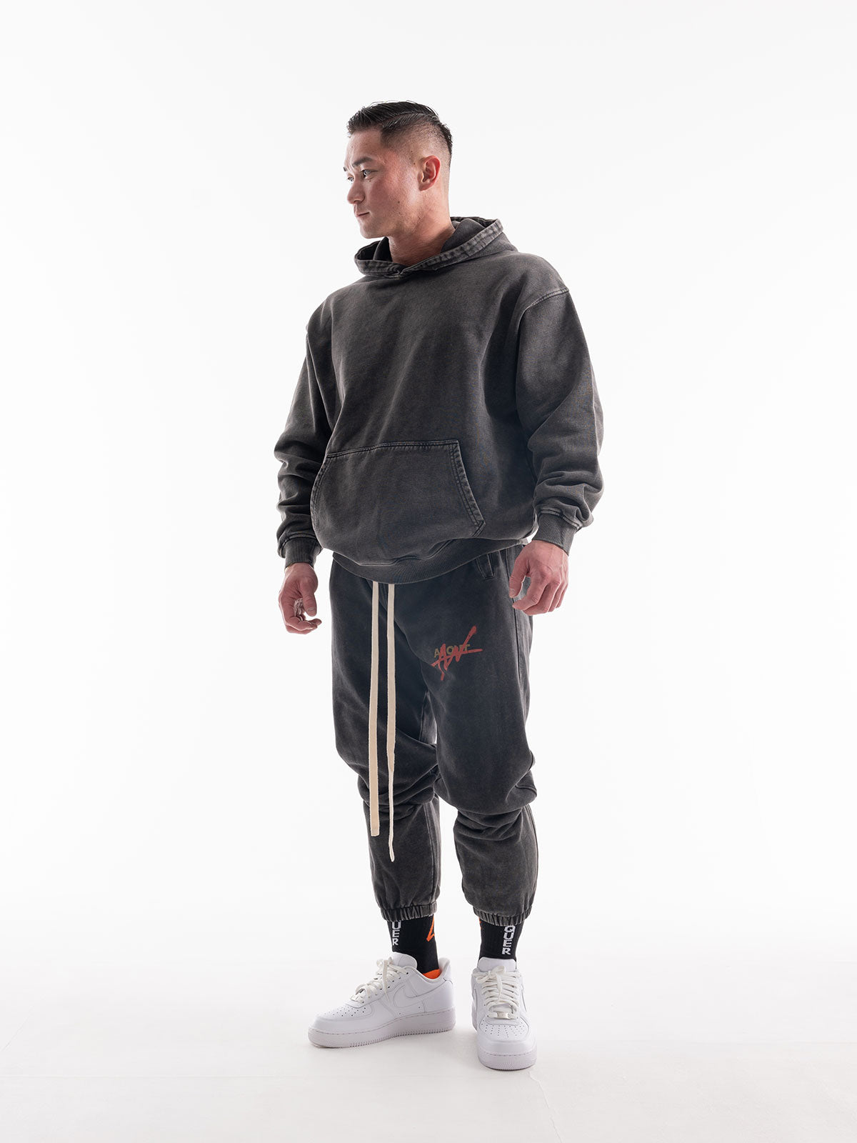 SWEAT PANTS VINTAGE LOGO(DARK GRAY)