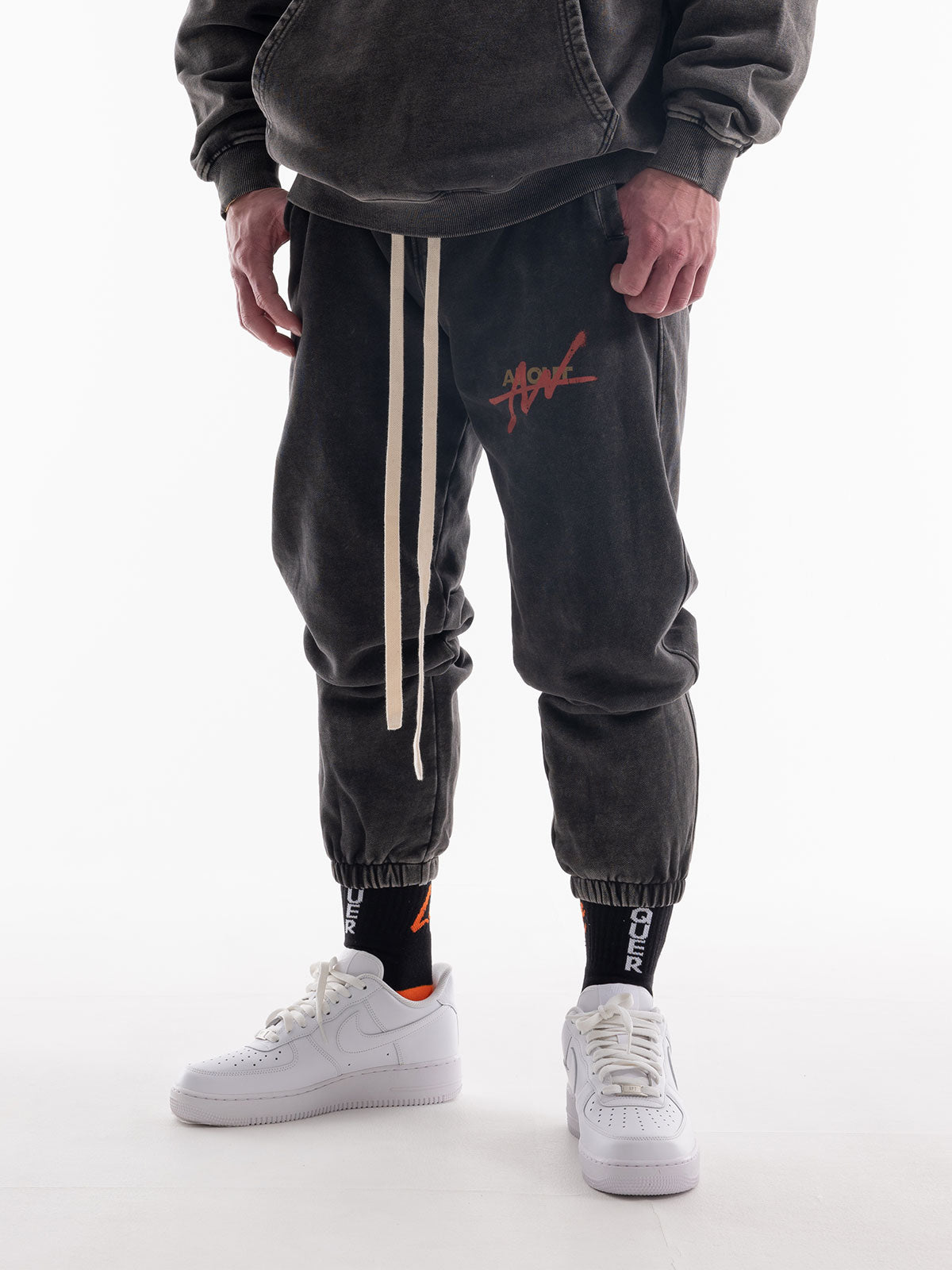 SWEAT PANTS VINTAGE LOGO(DARK GRAY)