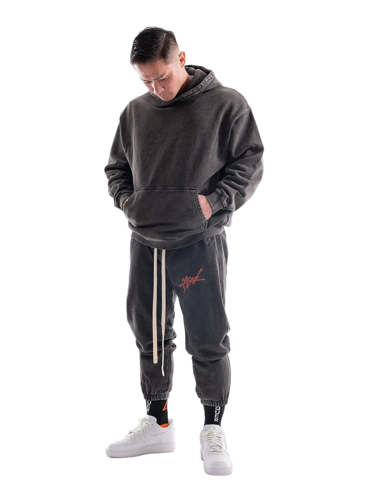 SWEAT PANTS VINTAGE LOGO(DARK GRAY)