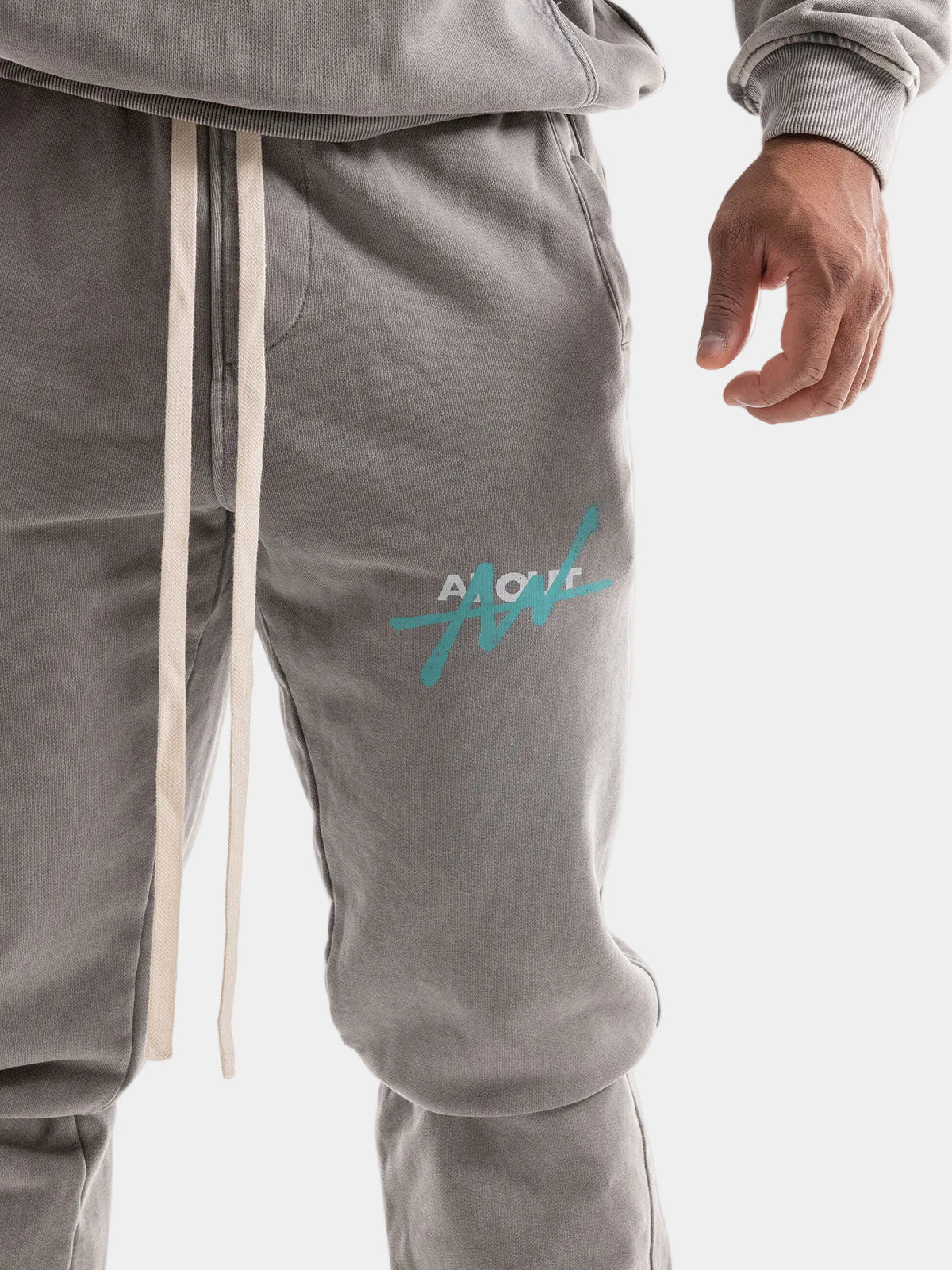 SWEAT PANTS SPRAY (BLACK)