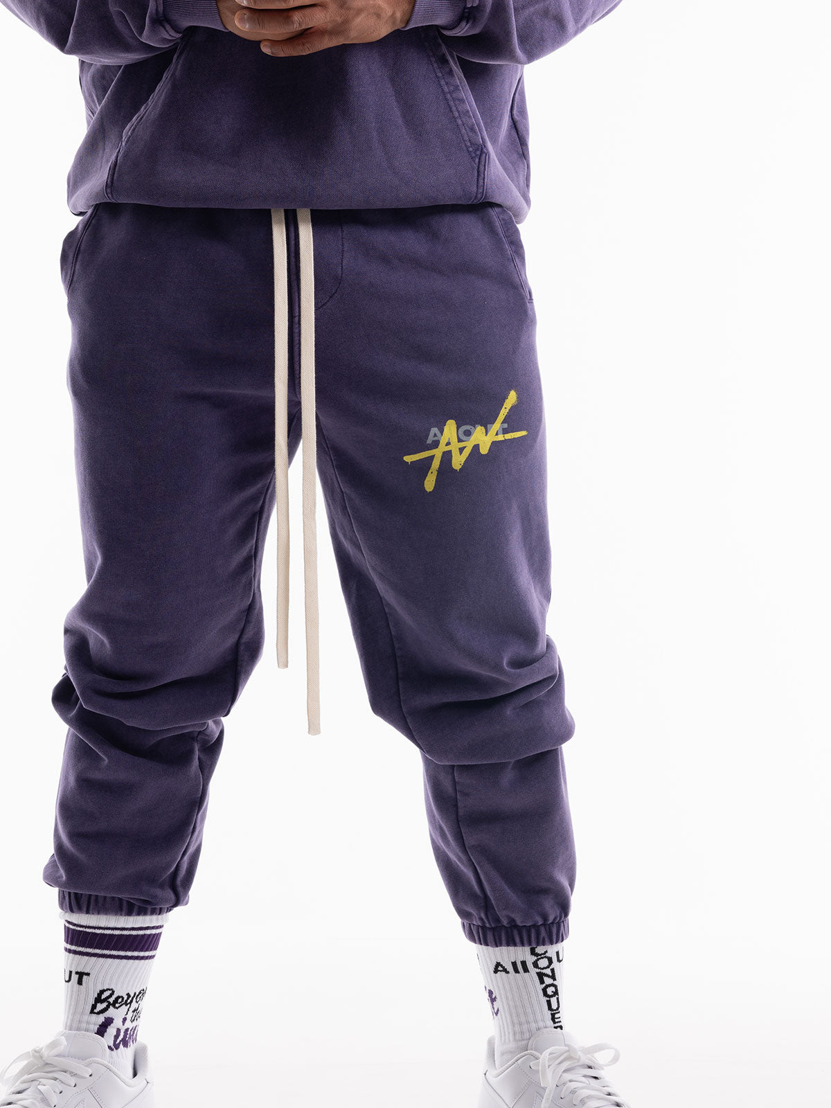 SWEAT PANTS VINTAGE LOGO(PURPLE)