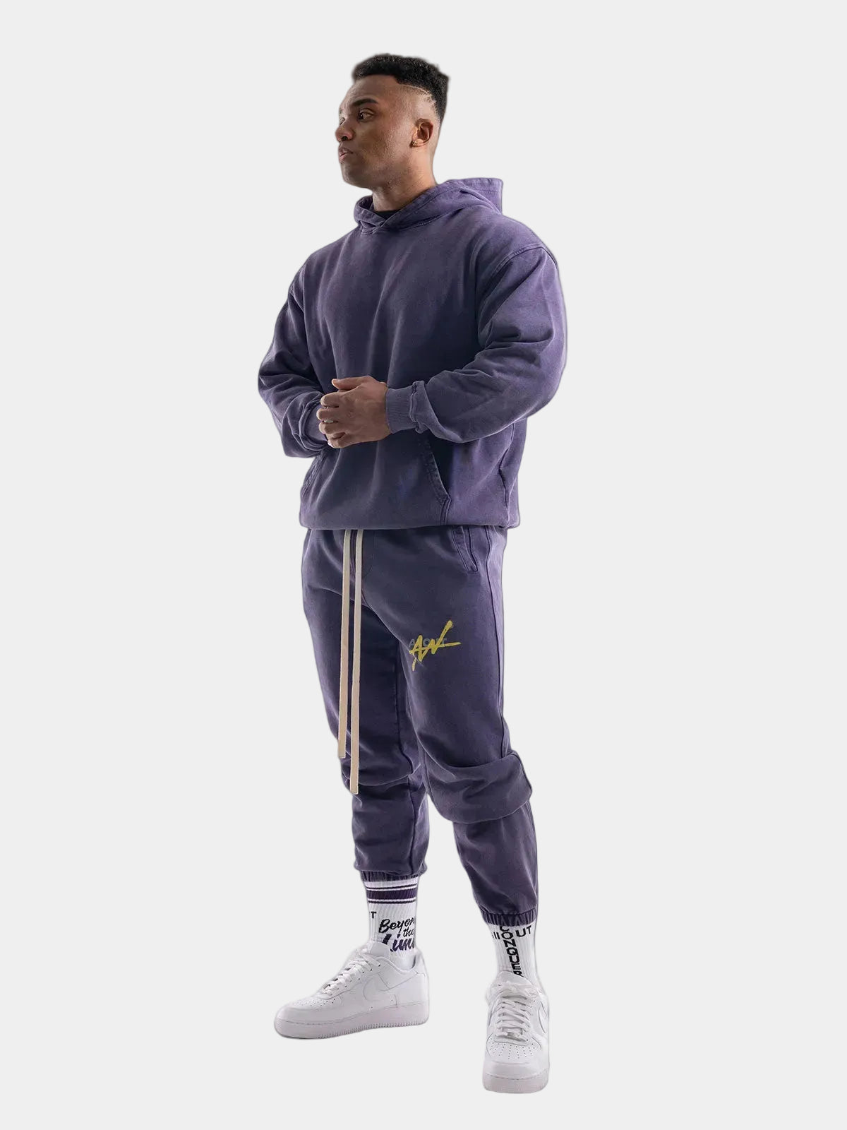 SWEAT PANTS VINTAGE LOGO(PURPLE)