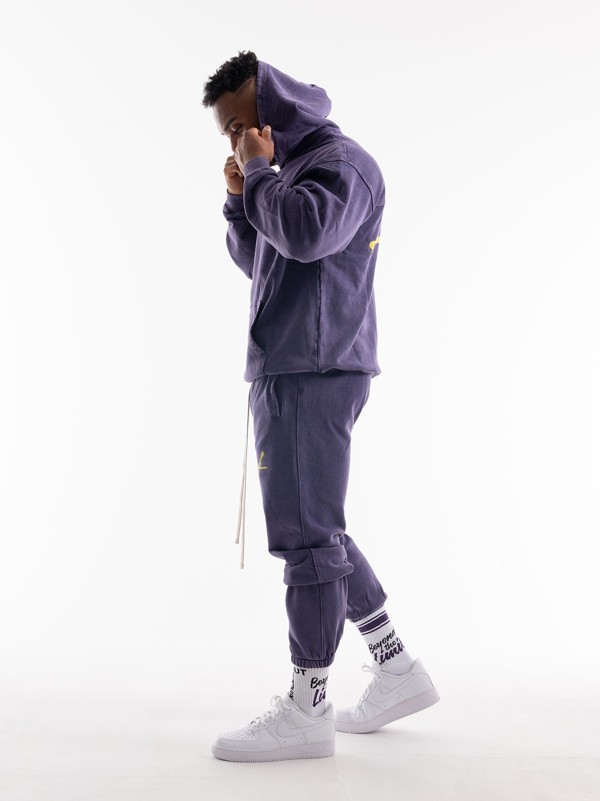 SWEAT HOODIE VINTAGE LOGO(PURPLE)