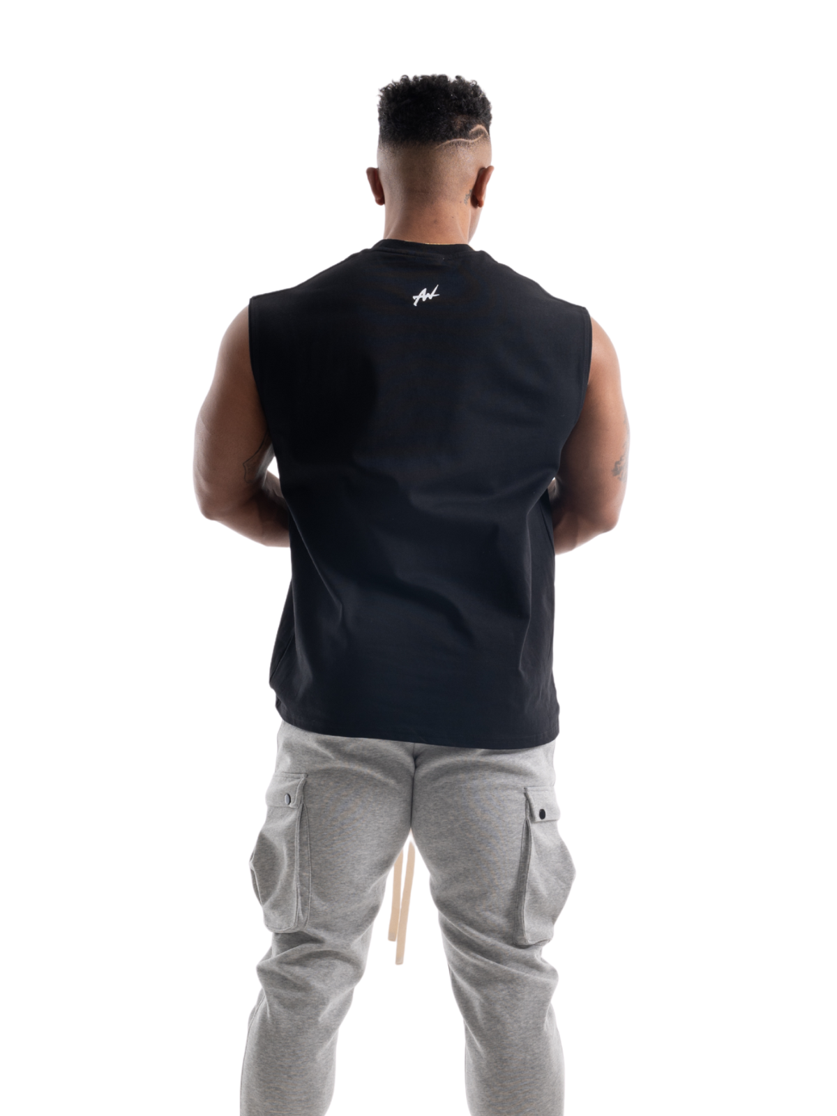 NO SLEEVE HANDCRAFTED LOGO(BLACK)