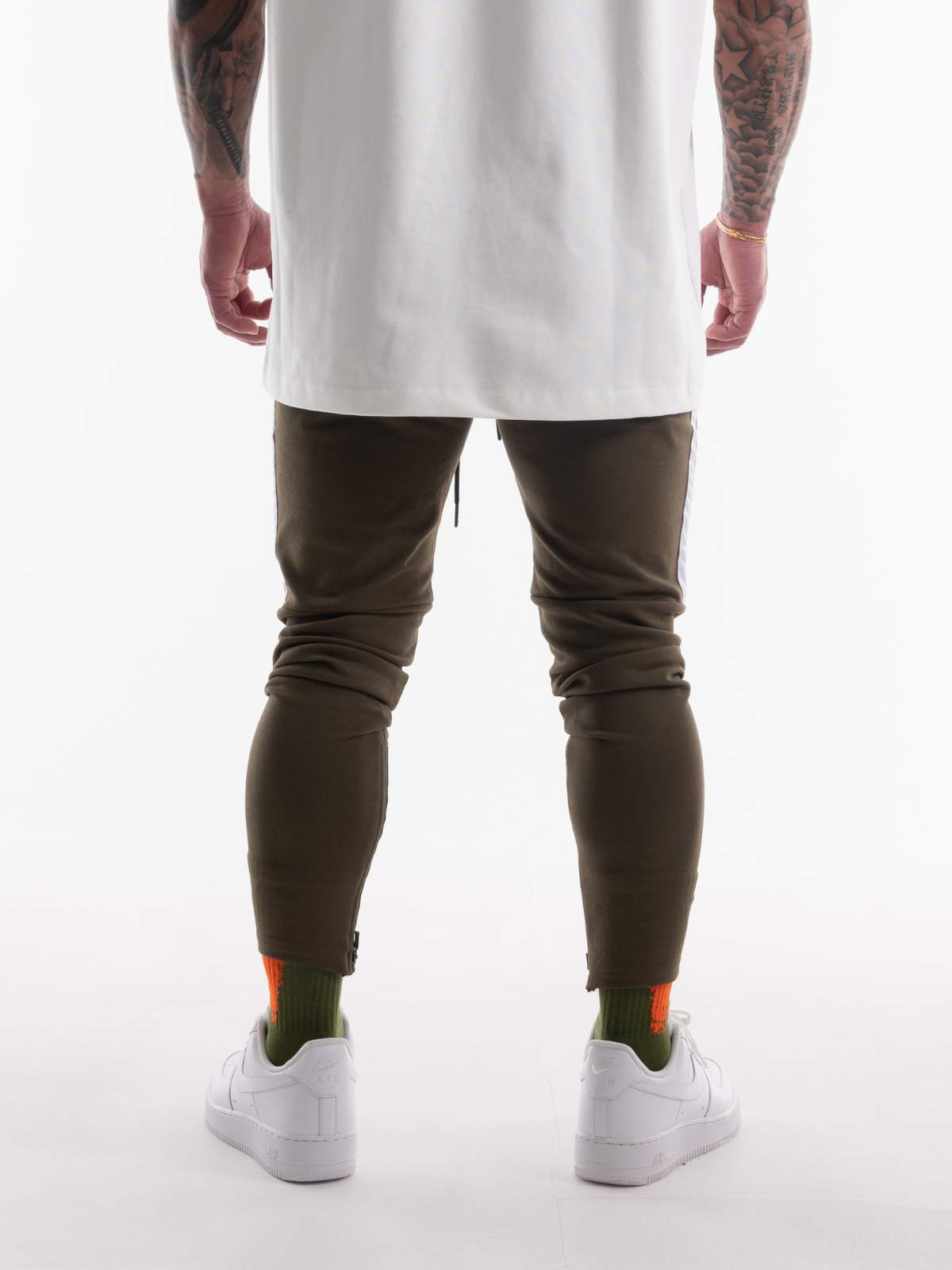 2 LINE STRETCH PANTS(KHAKI)