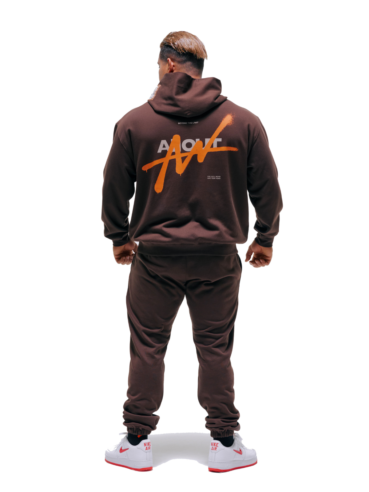 SWEAT PANTS SPRAY (BROWN)