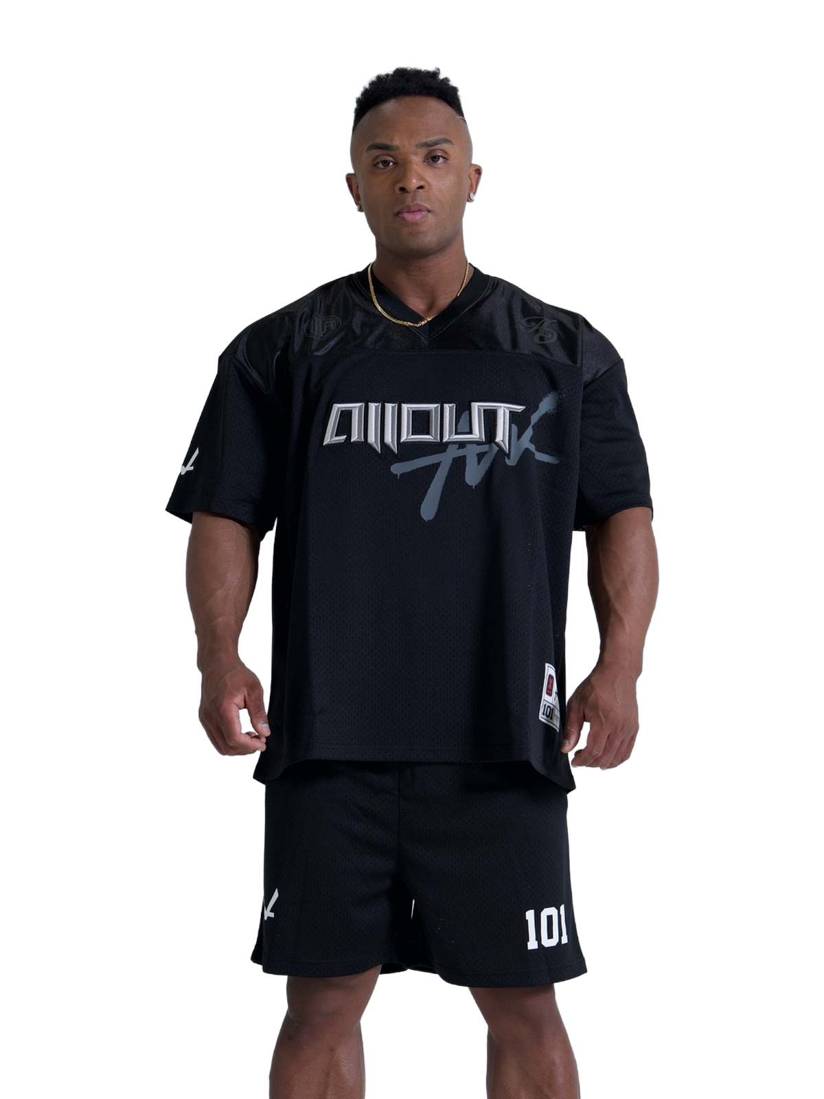 HOCKEY SHIRT STEALTH BLACK モデル着用 フロント