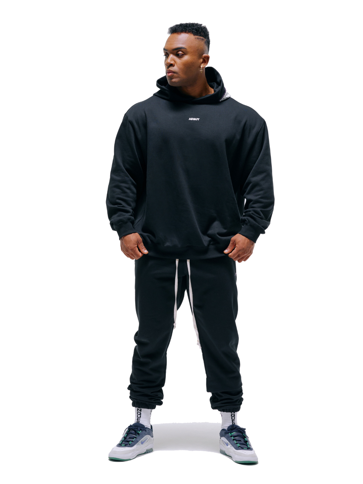 SWEAT HOODIE SPRAY (BLACK)