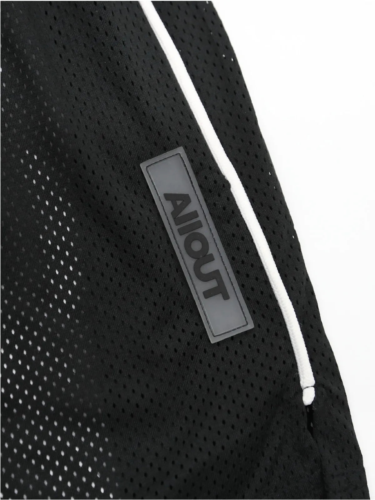 MESH SHORTS RUBBER TAG【BLACK】