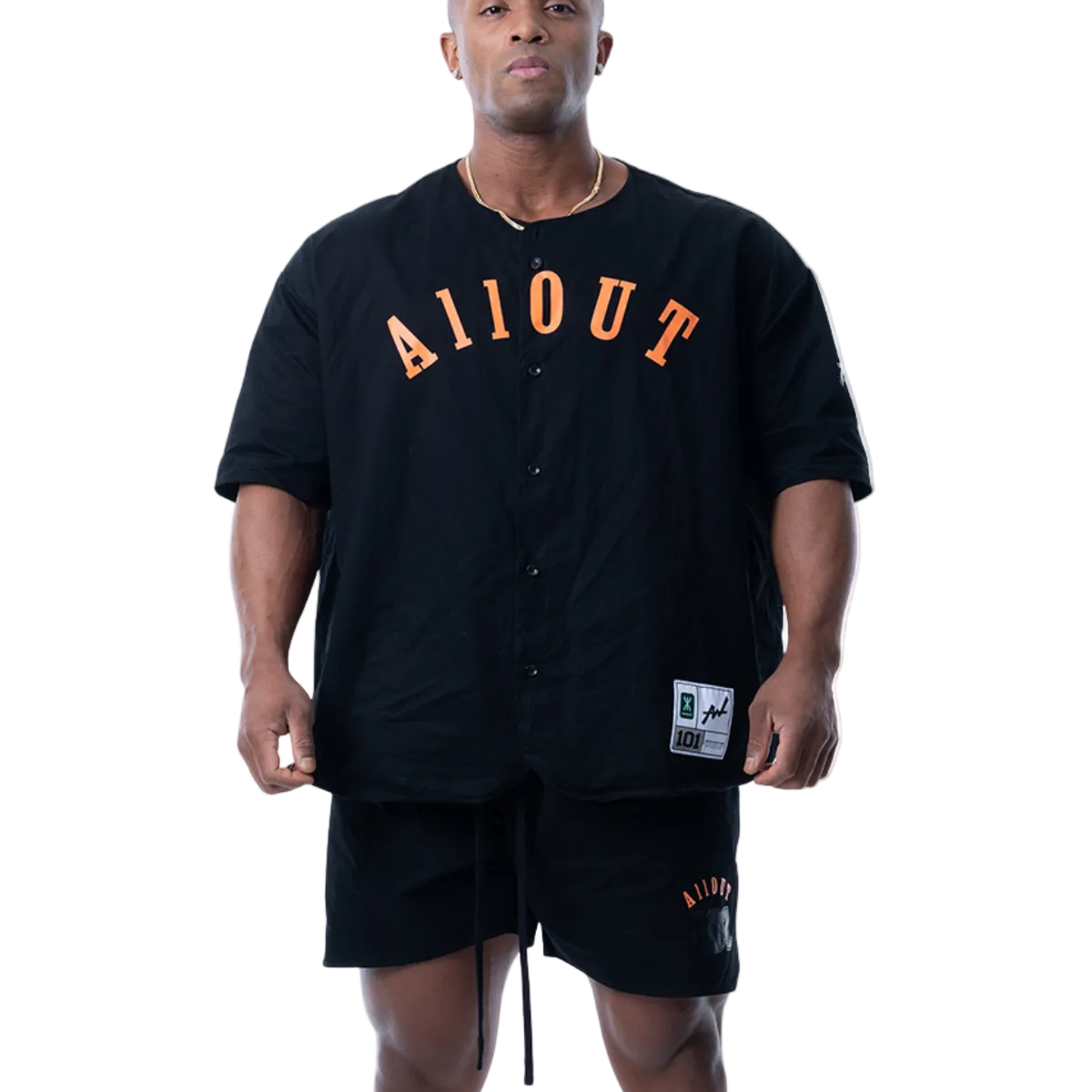 BASEBALL SHIRT BLACK TWILL